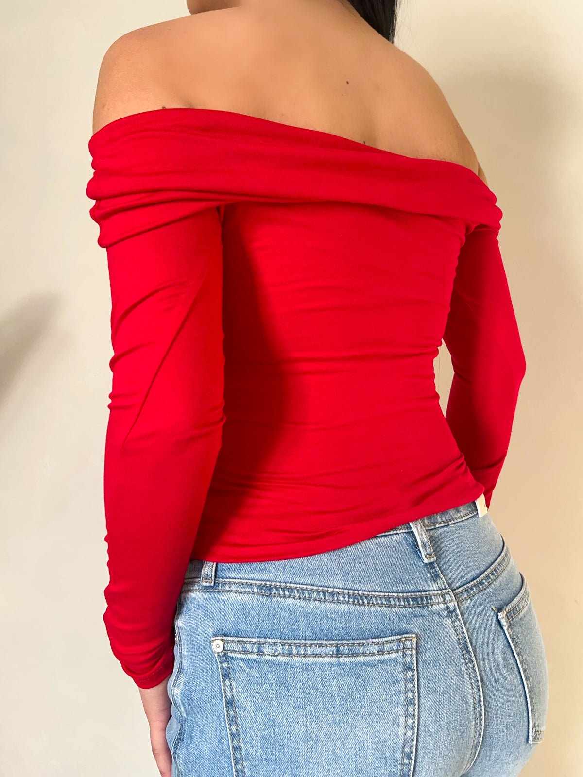 Deyna Off the Shoulder Top (Red)