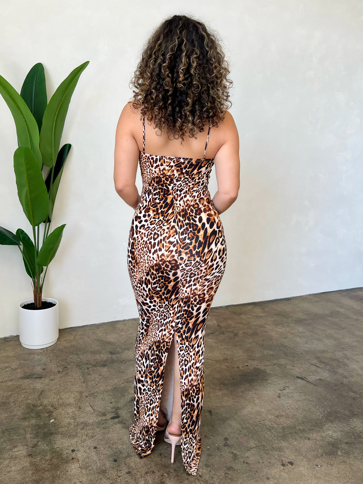 Jennifer Leopard Maxi Dress (Leopard)