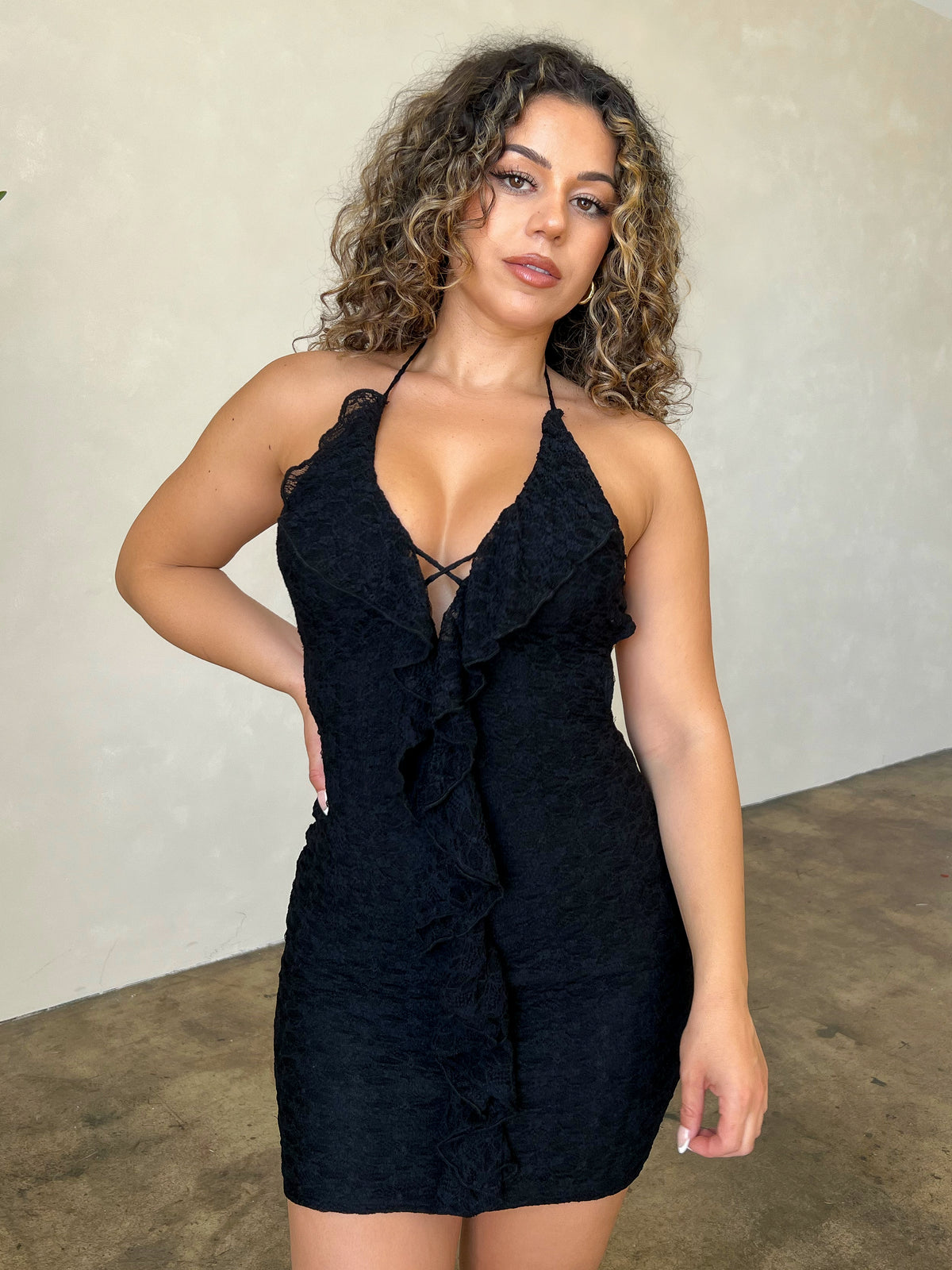 Paola Halter Dress (Black) Paola Halter Dress (Black)