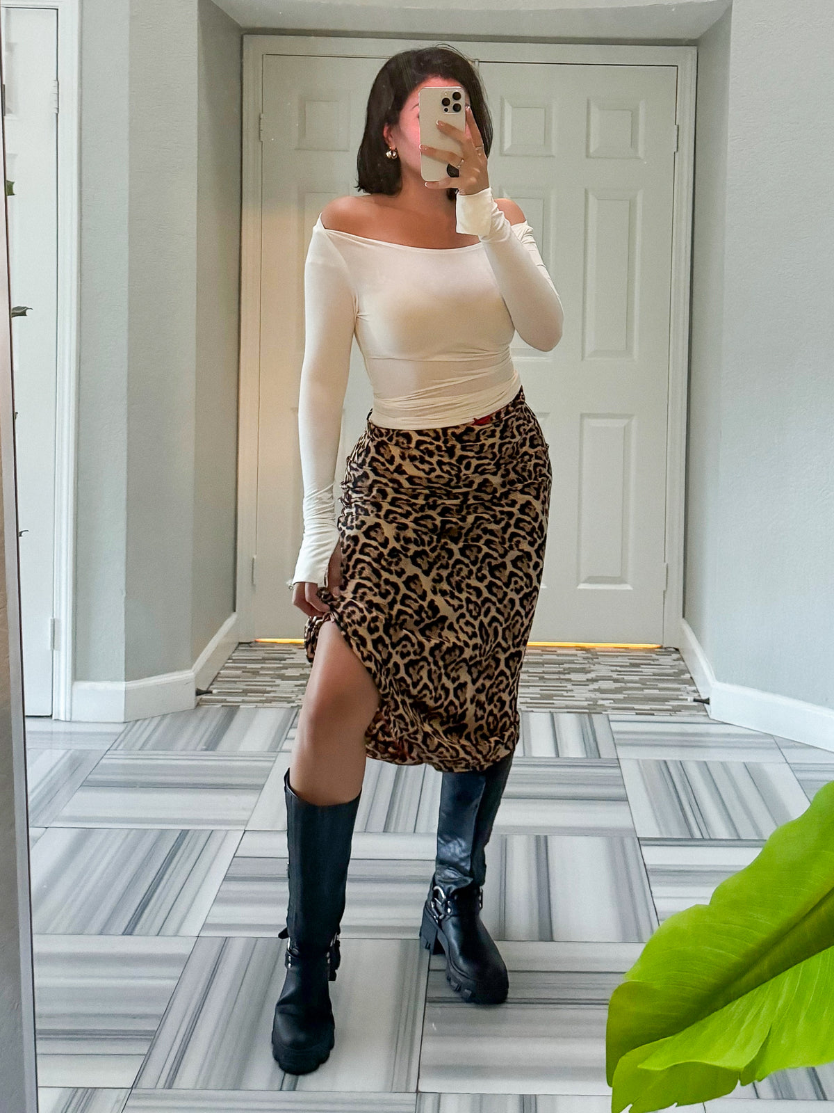 Jackie Leopard Skirt (Leopard)