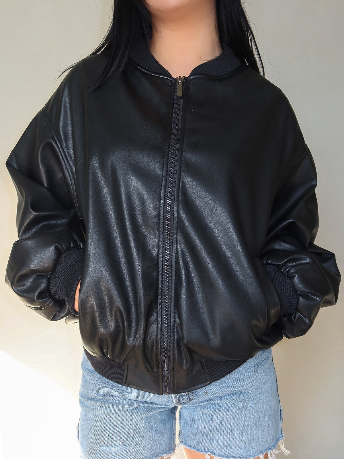 Paulina Leather Jacket (Black)