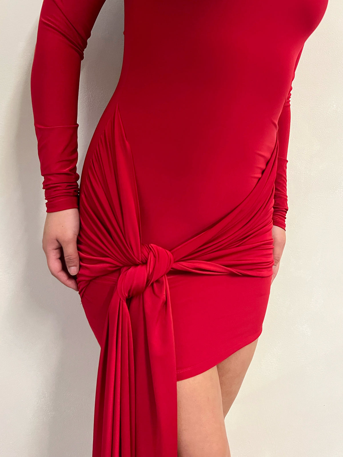 Elena Turtleneck Dress (Red)