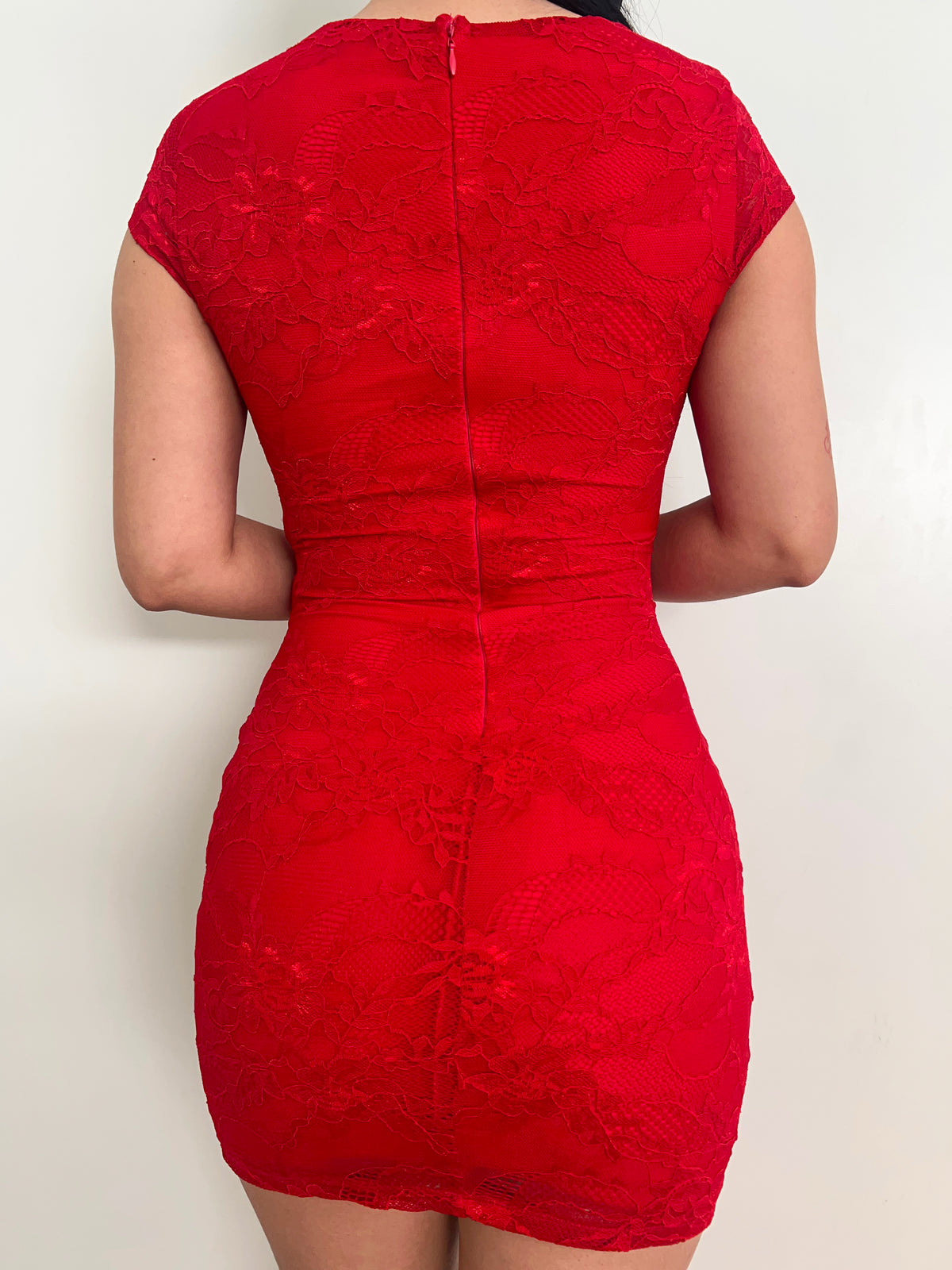 Rebecca Lace Dress (Red)