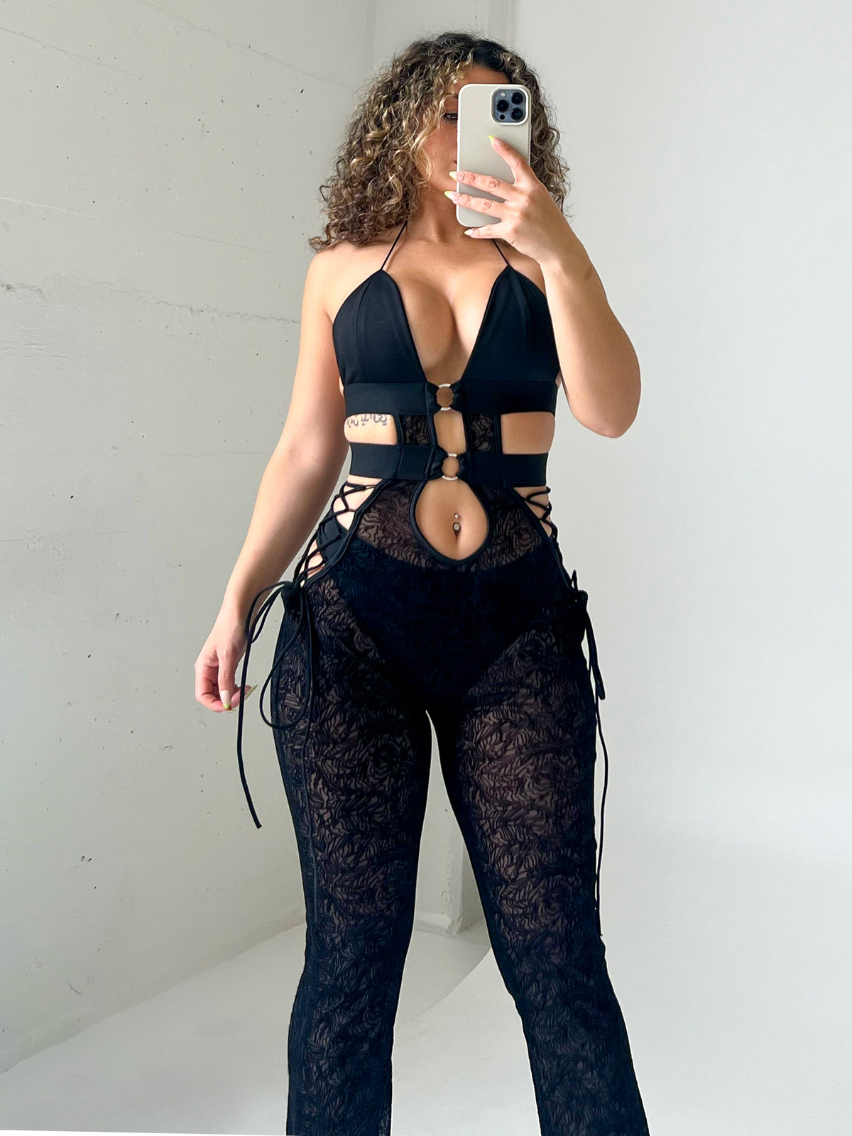 Savannah Mesh Jumpsuit (Black)