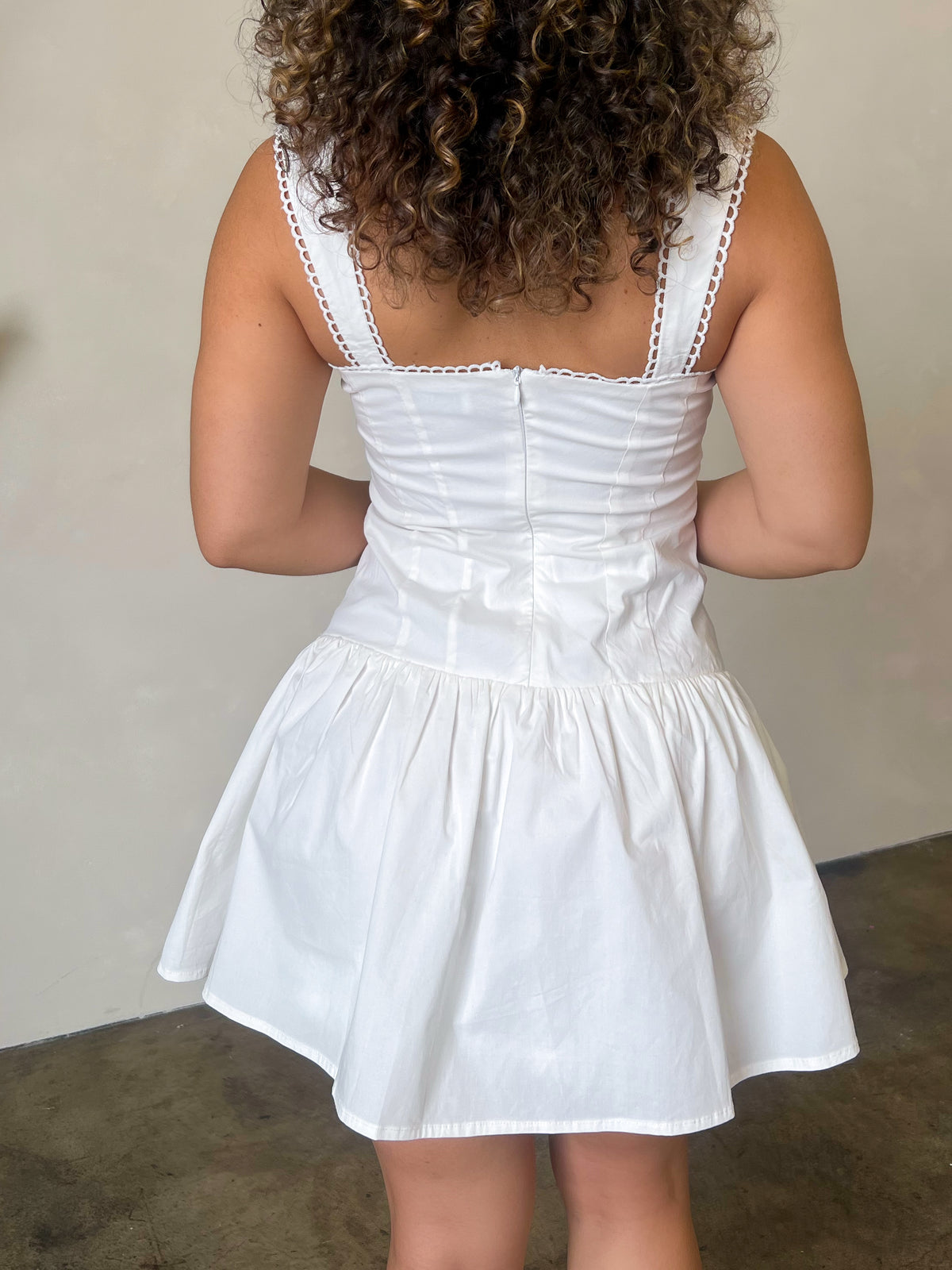 Selina Mini Dress (White)