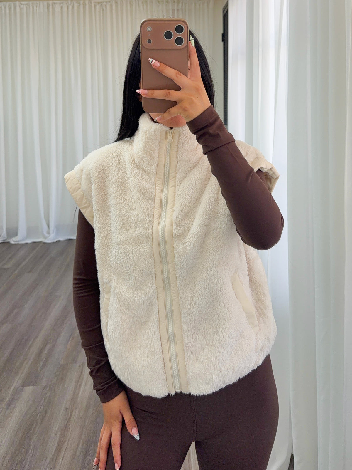 Destiny Fur Vest (Cream)