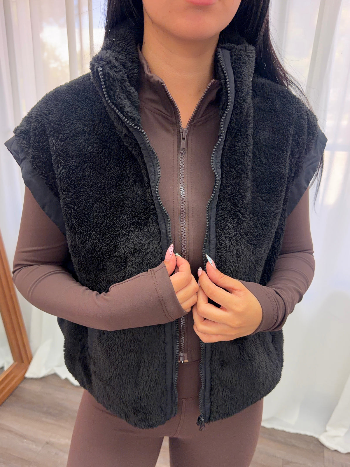 Destiny Fur Vest (Black)