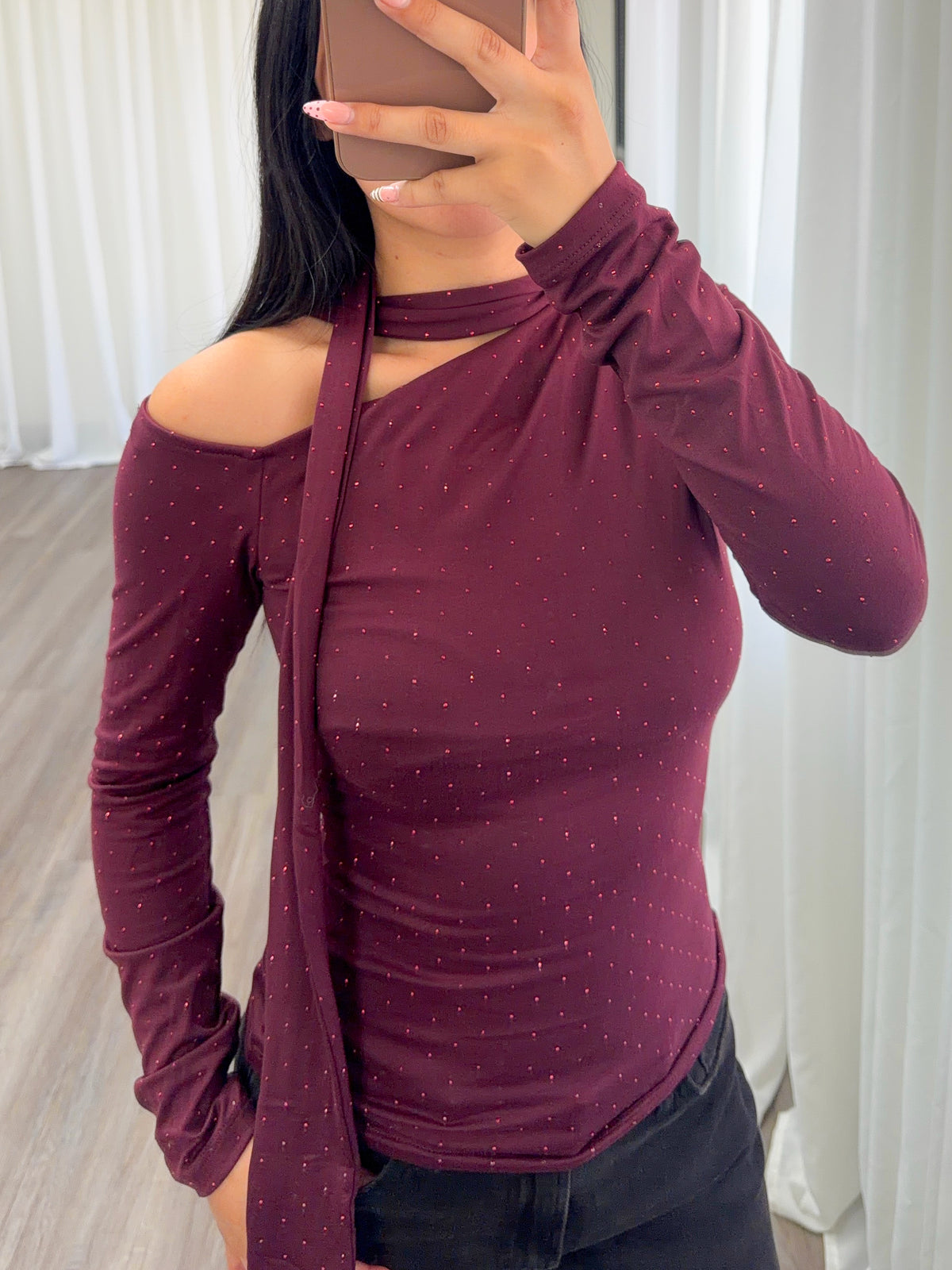 Wendy Scarf Top (Plum)