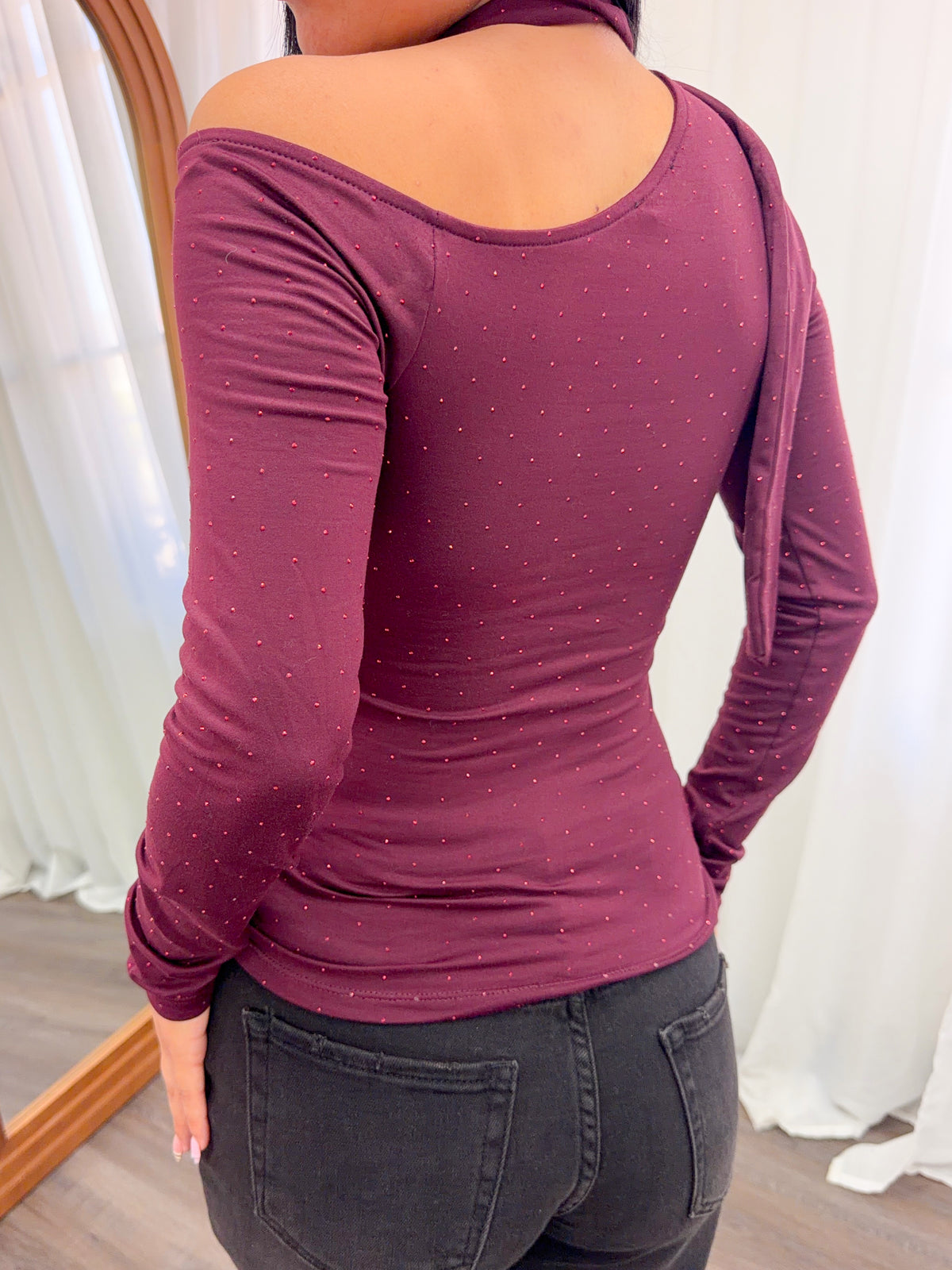 Wendy Scarf Top (Plum)