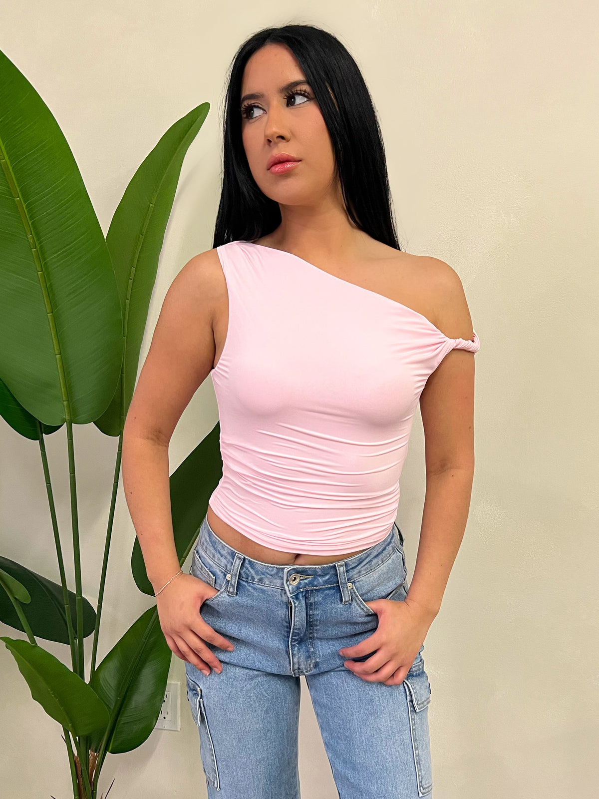 Eva Off the Shoulder Top (Pink)