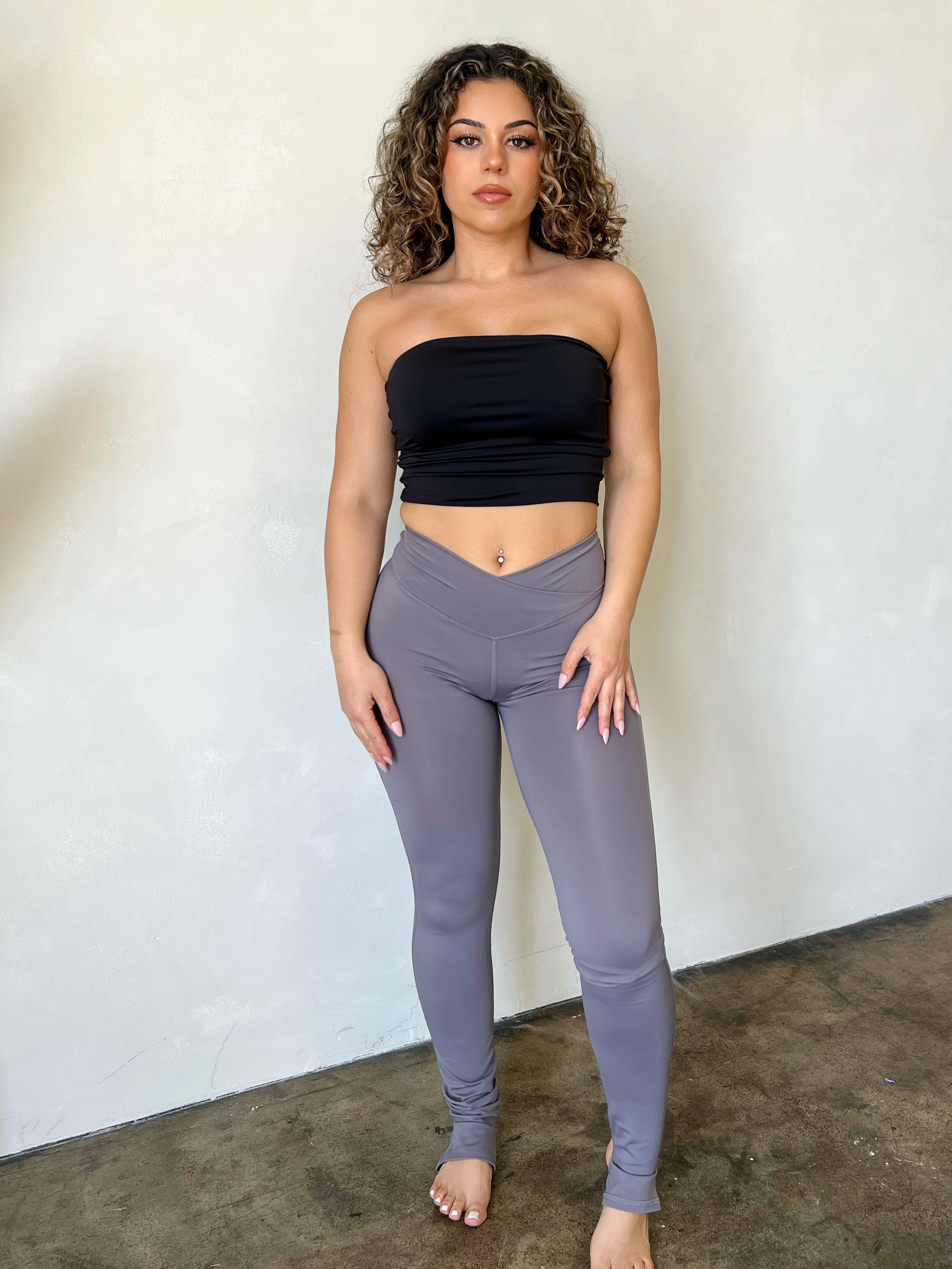 Alani Leggings (Grey) - Laura's Boutique, Inc