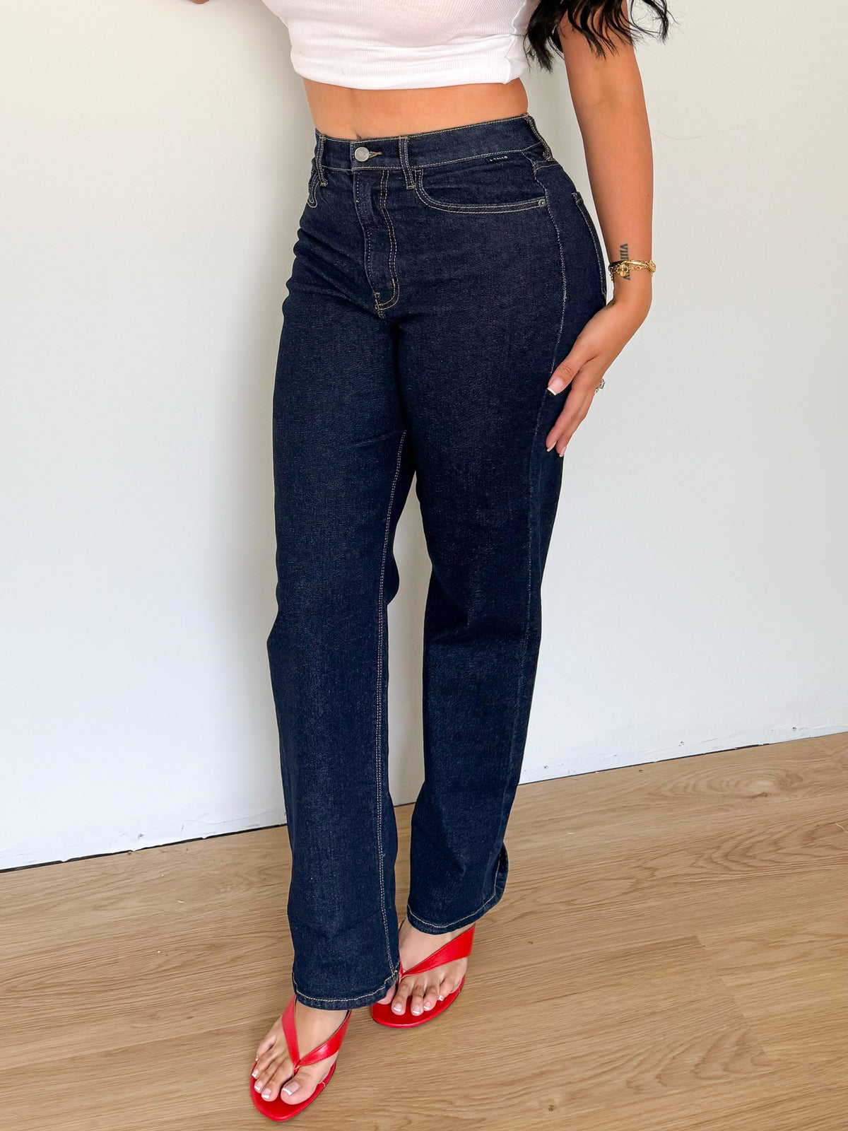 Evelyn High Rise Jeans (Dark Denim)
