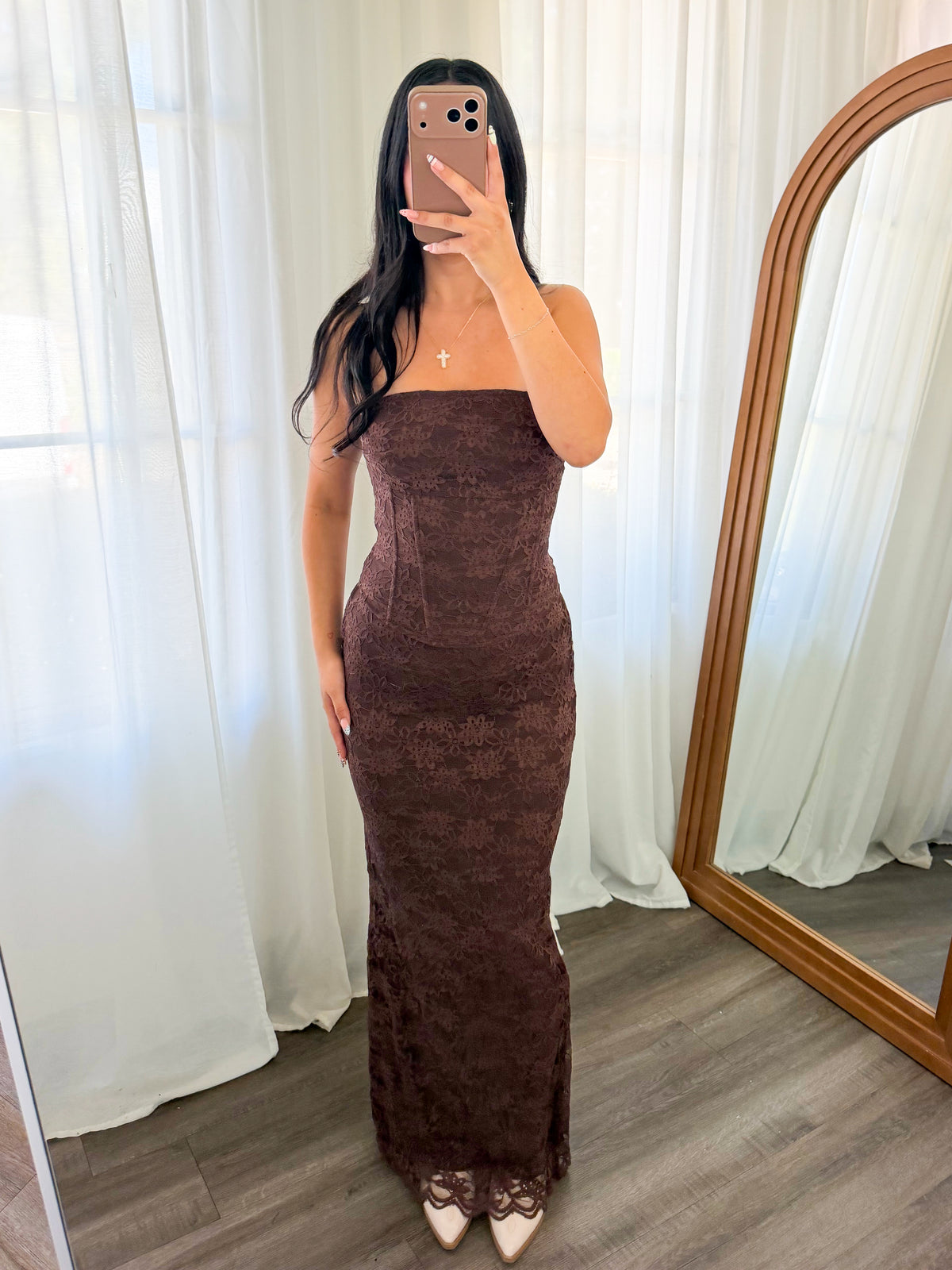 Brianna Lace 2 Piece (Brown)