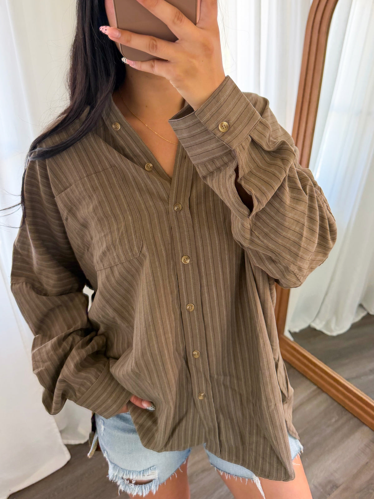 Soraya Button Up (Brown)