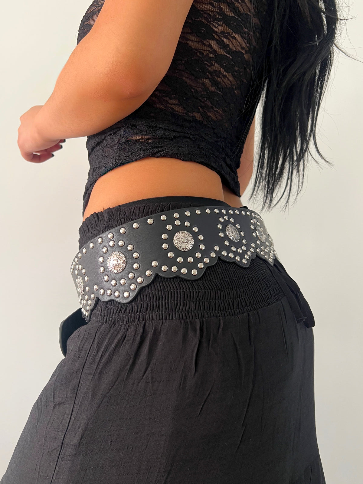 Becky Heart Belt (Black)