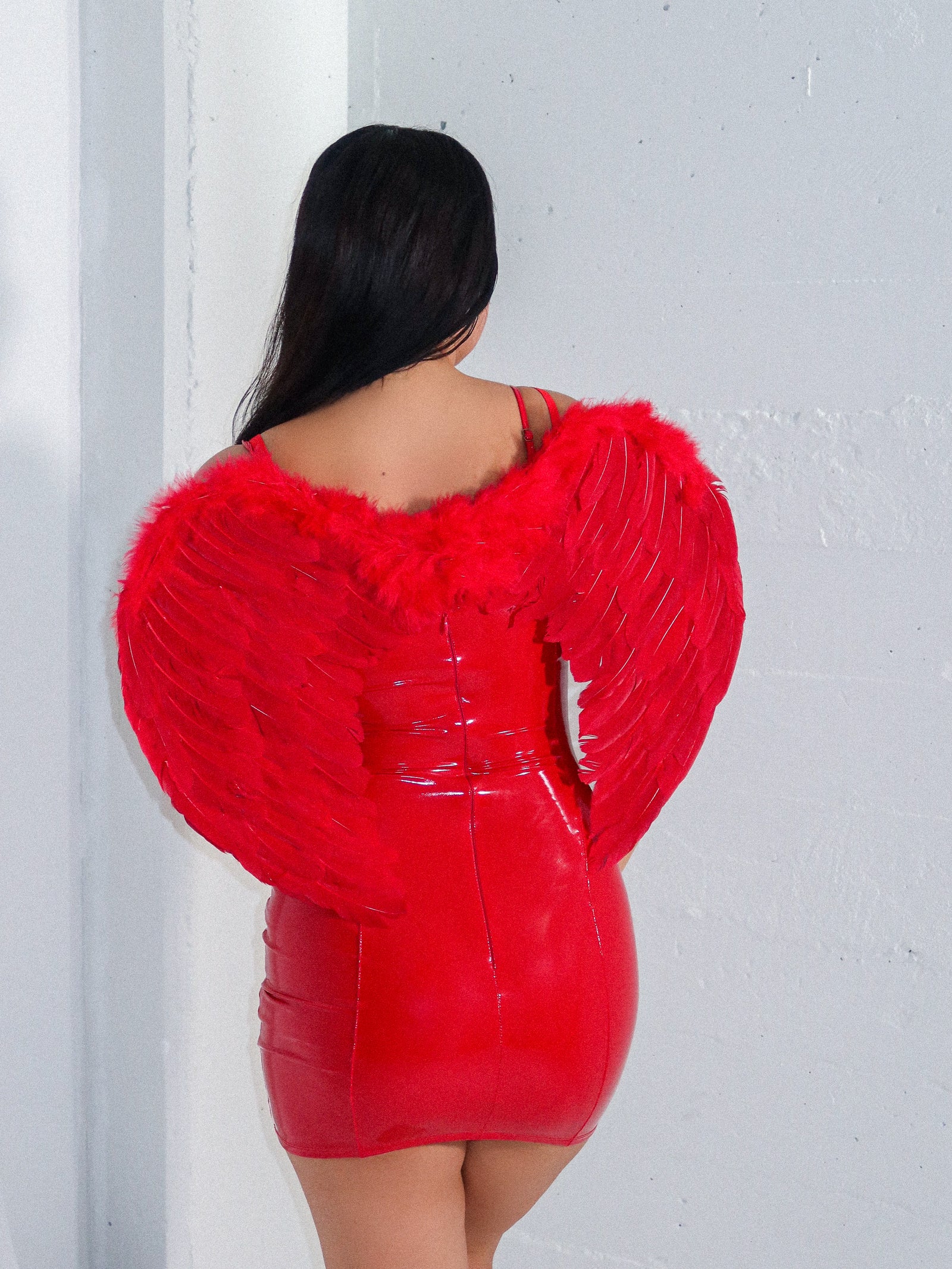 Gia Feather Wings (Red)