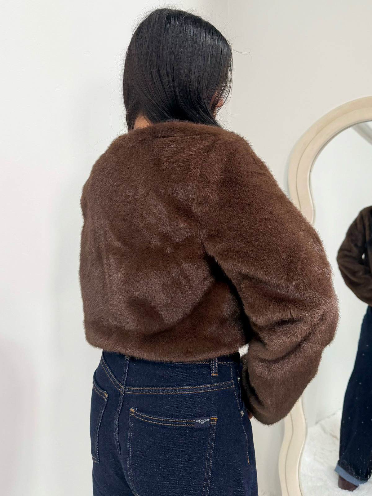 Katy Crop Jacket (Brown)