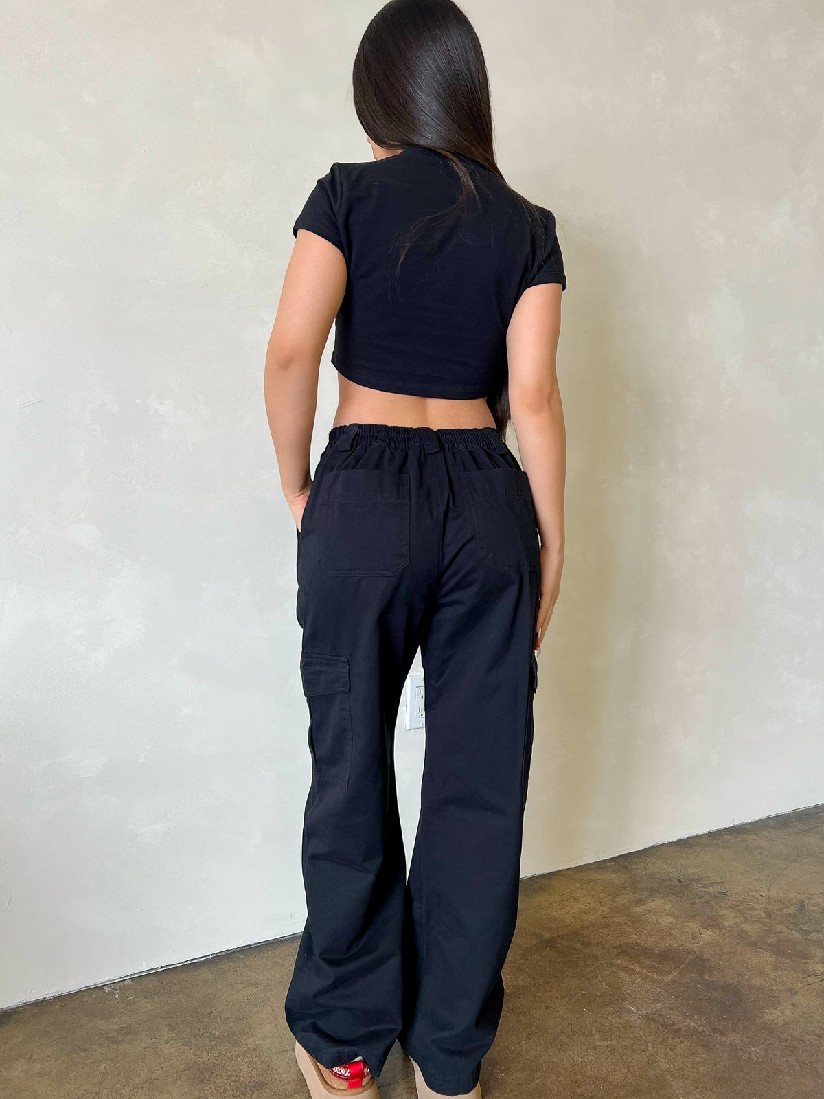 Leah Cargo Pants (Black)