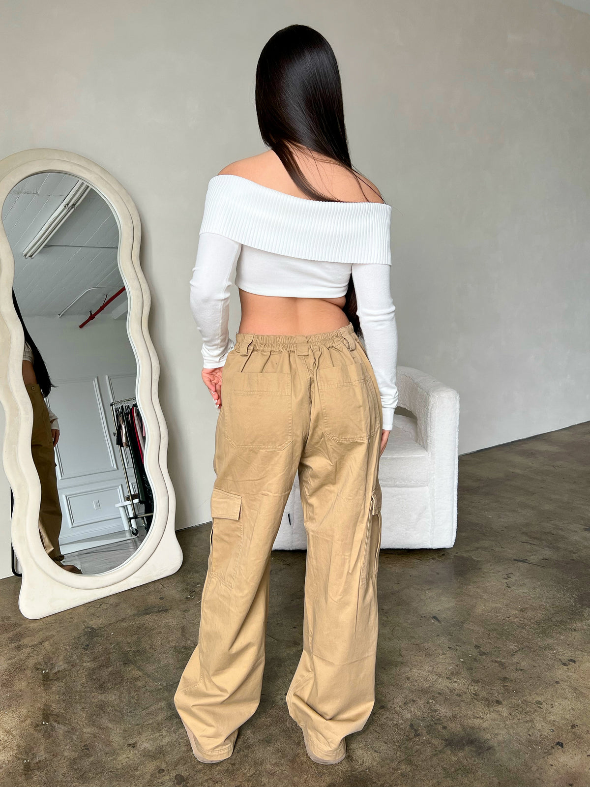 Leah Cargo Pants (Taupe)