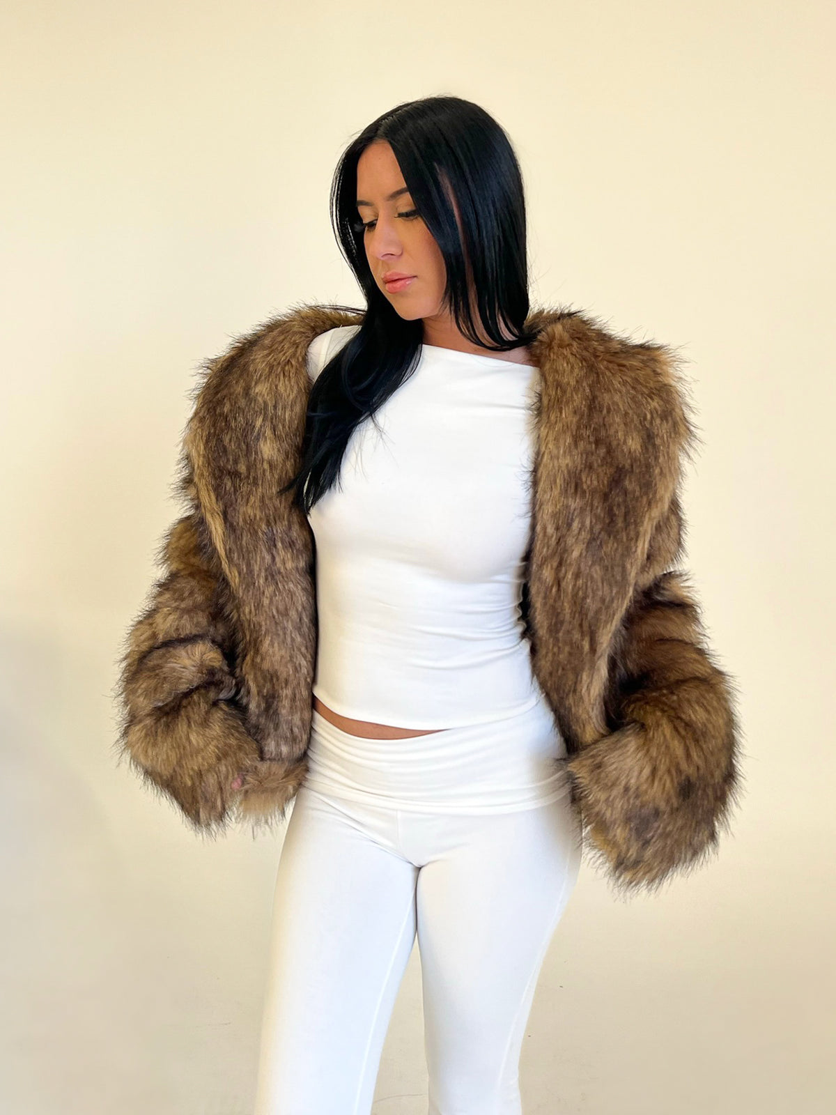 Melany Fur Coat (Brown)