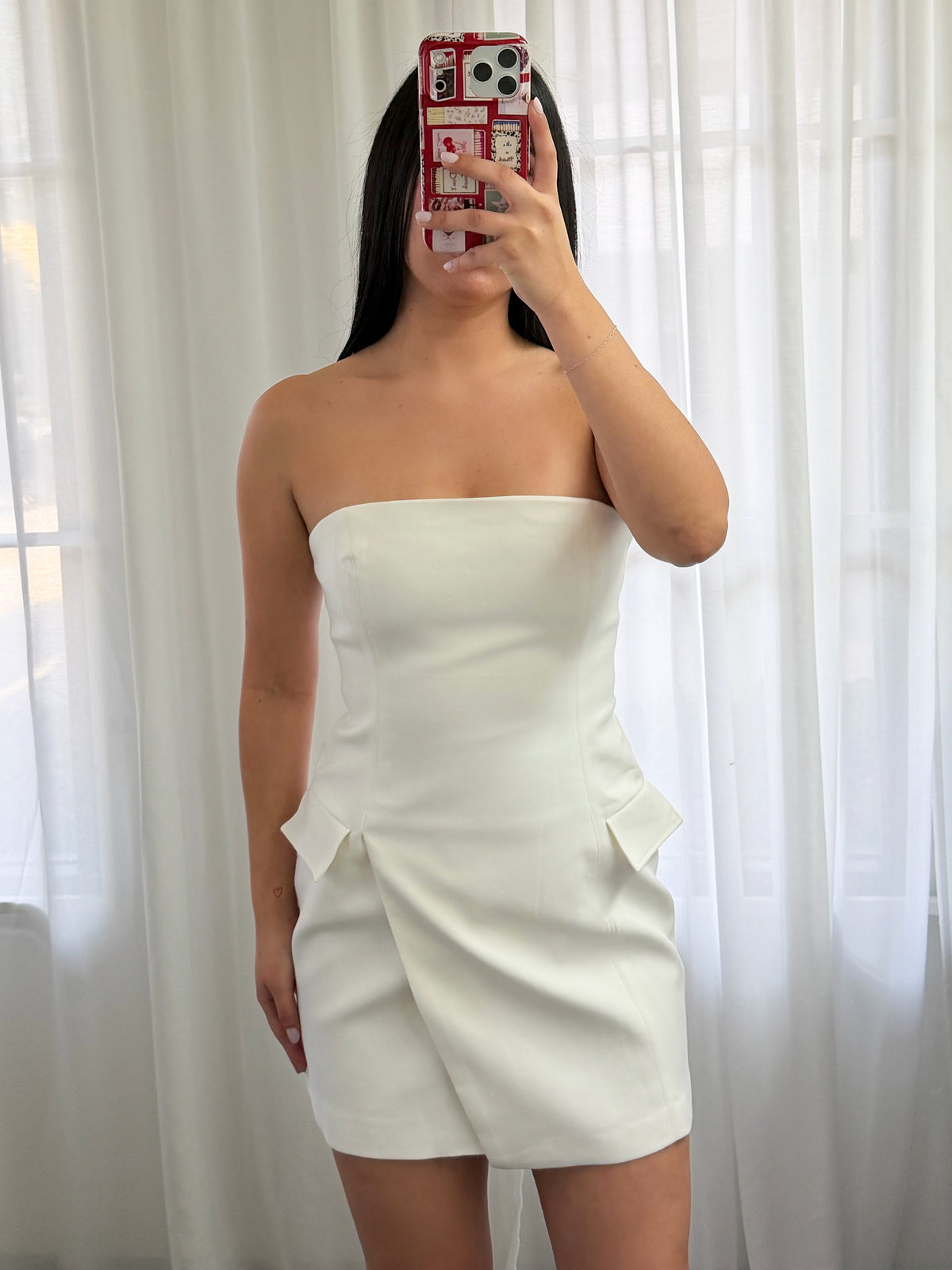 Darline Strapless Dress (White)
