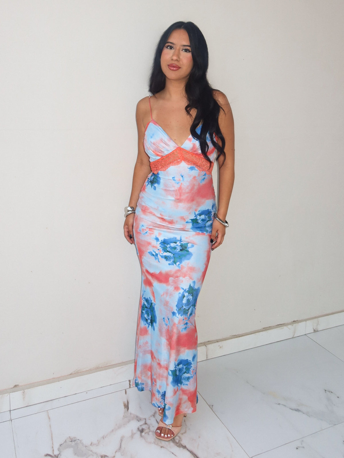 Isabel Maxi Dress (Blue Multi)