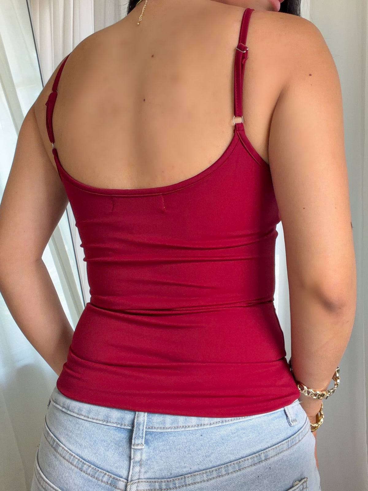 Natalie Tank Top (Burgundy)