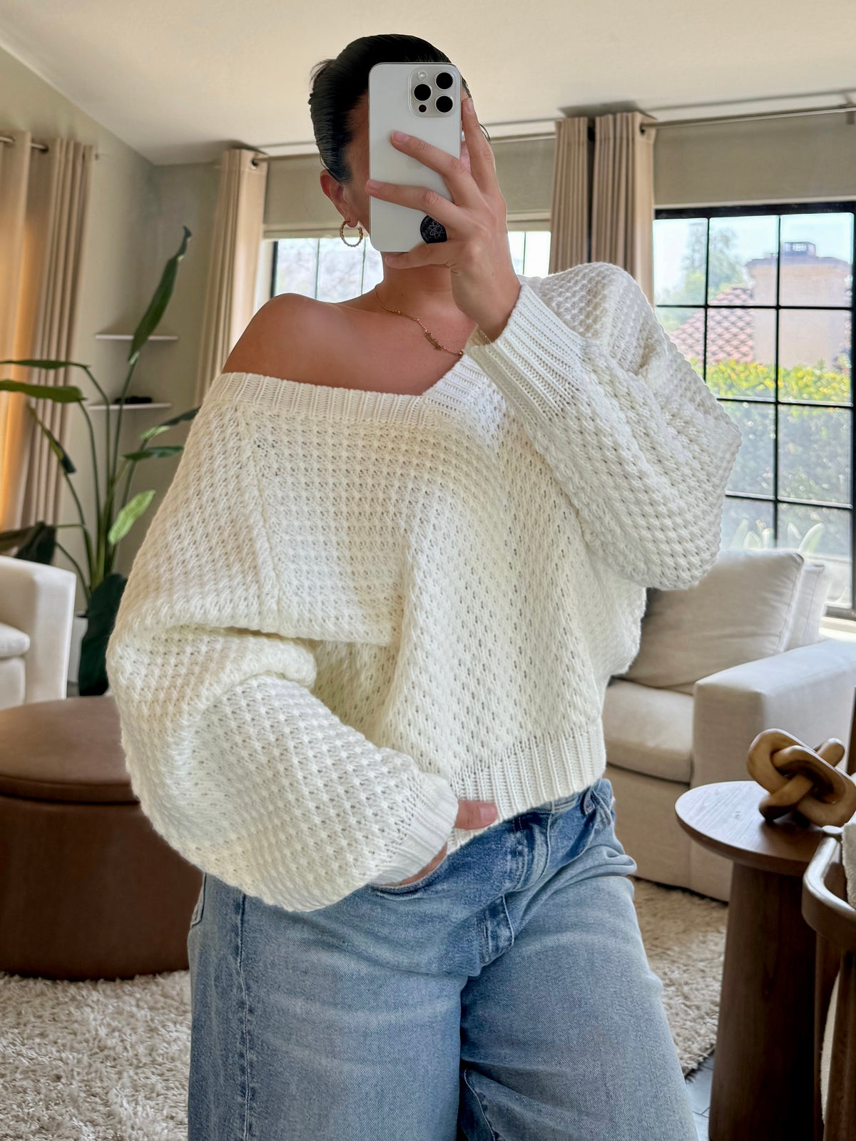 Gaby Knit Sweater (Ivory)