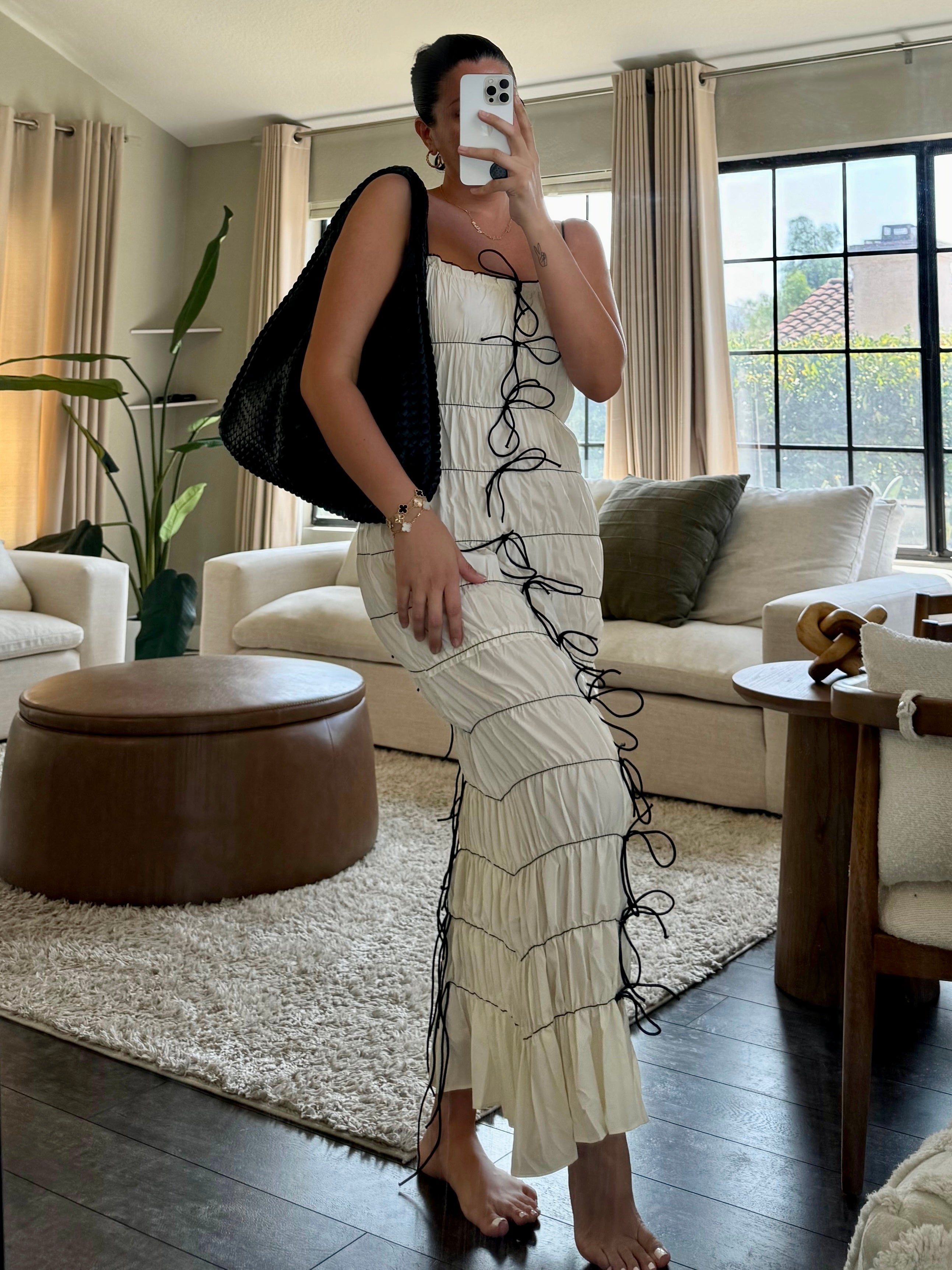 chinese dress ladies Jenna Maxi Dress (Beige) Large