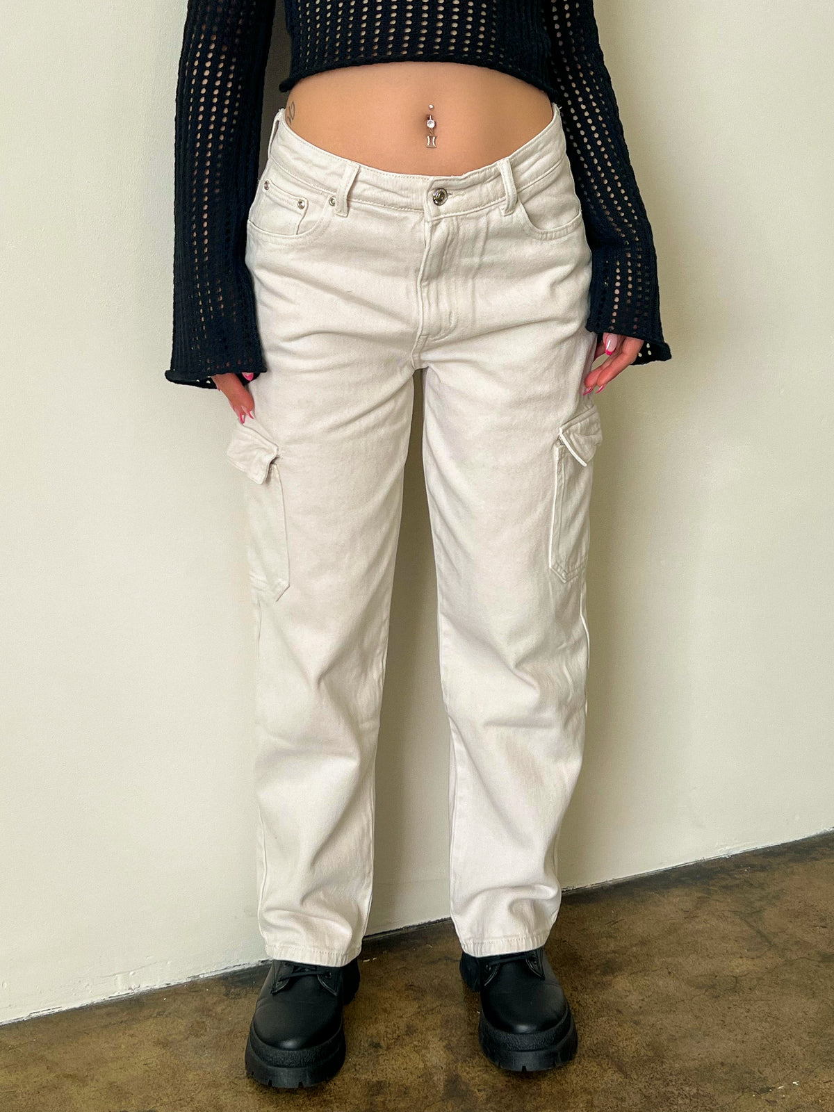 Tanya Cargo Pants (Ivory)