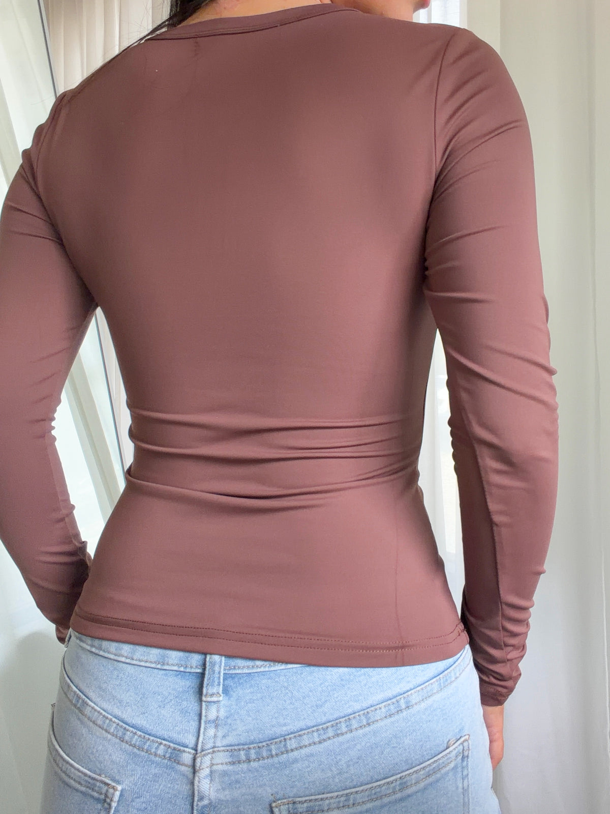 Alejandra  Long Sleeve Top (Cafe)