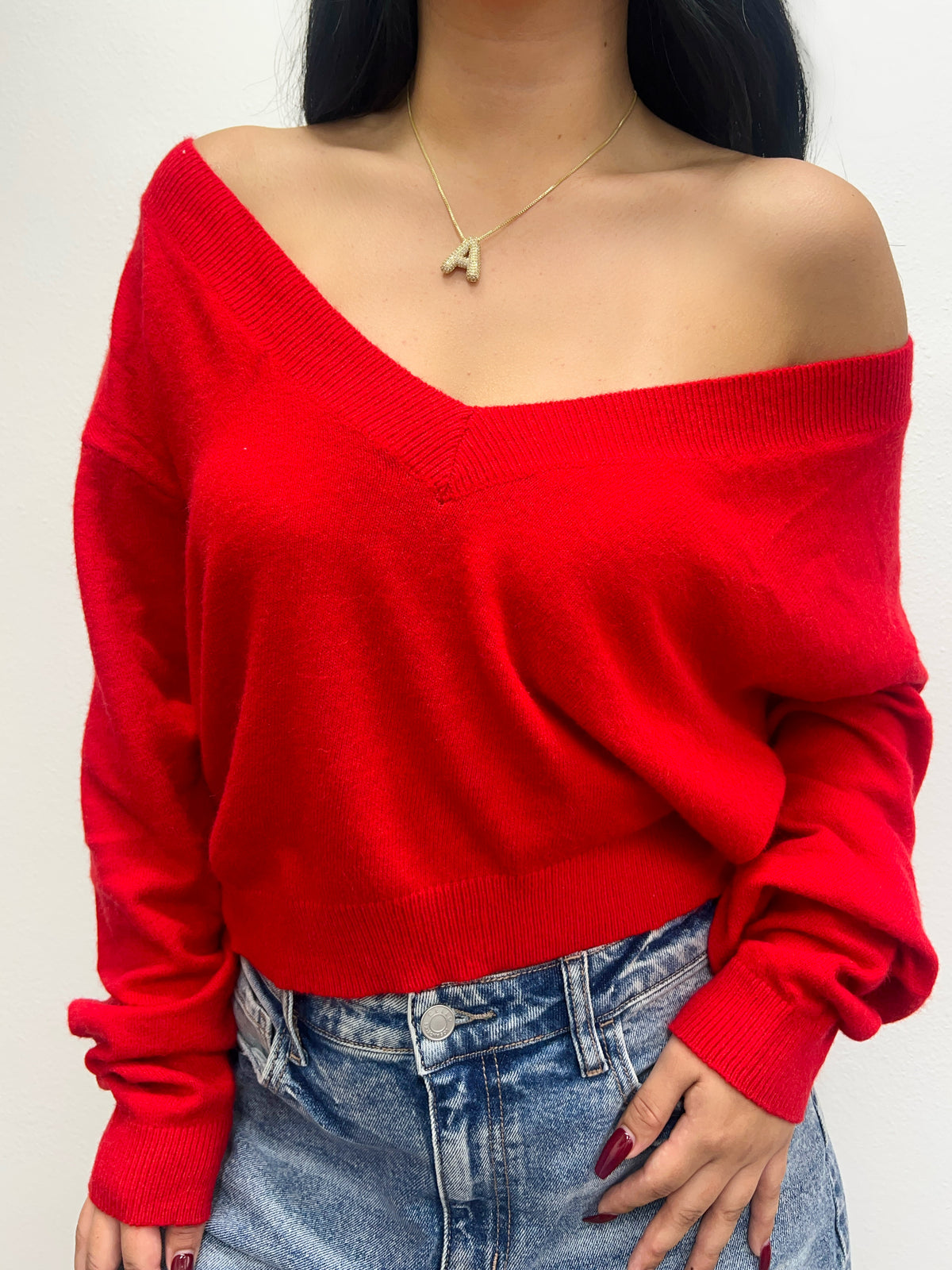 Karissa V-Neck (Red)