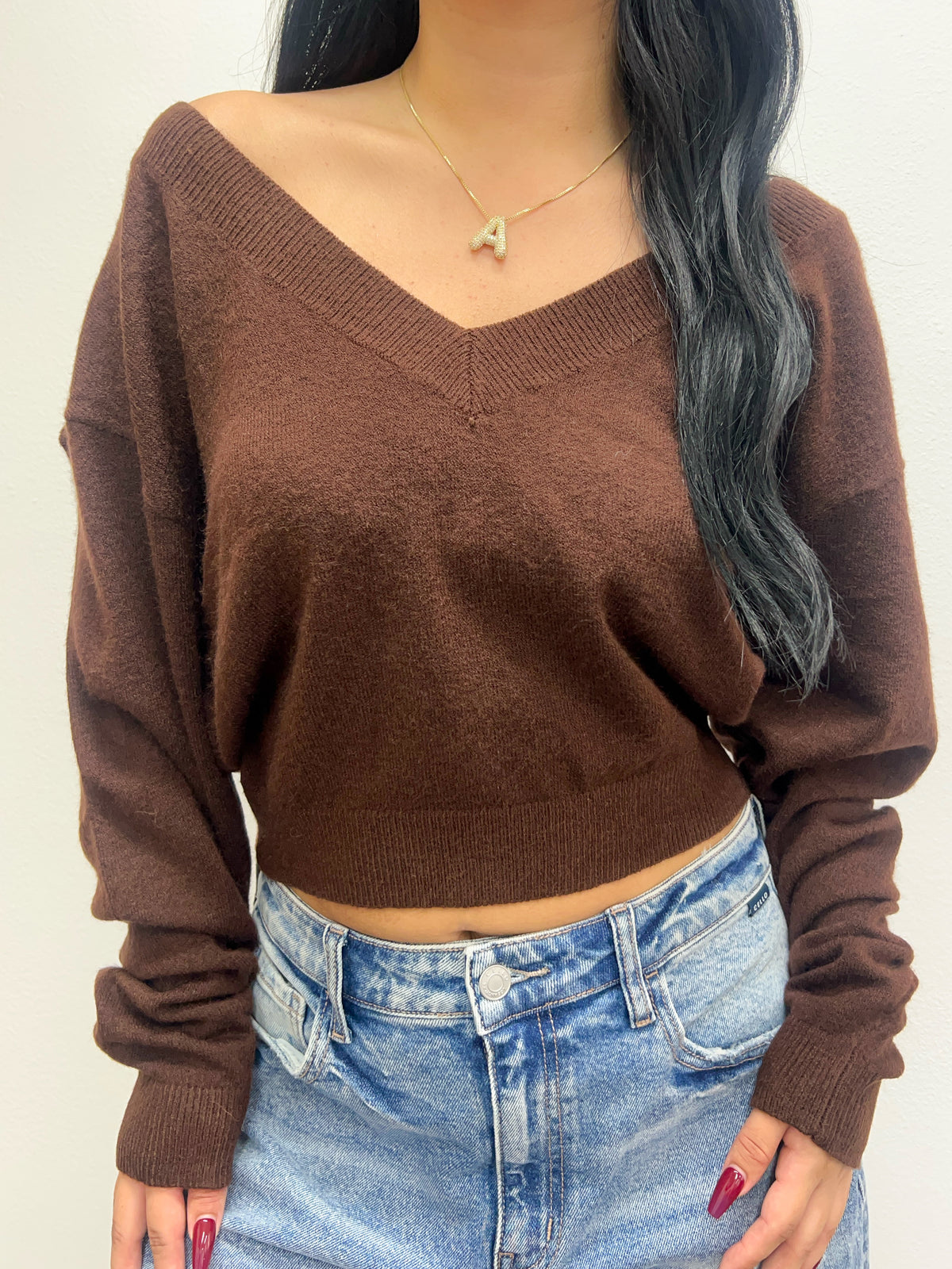 Karissa V-Neck (Brown)