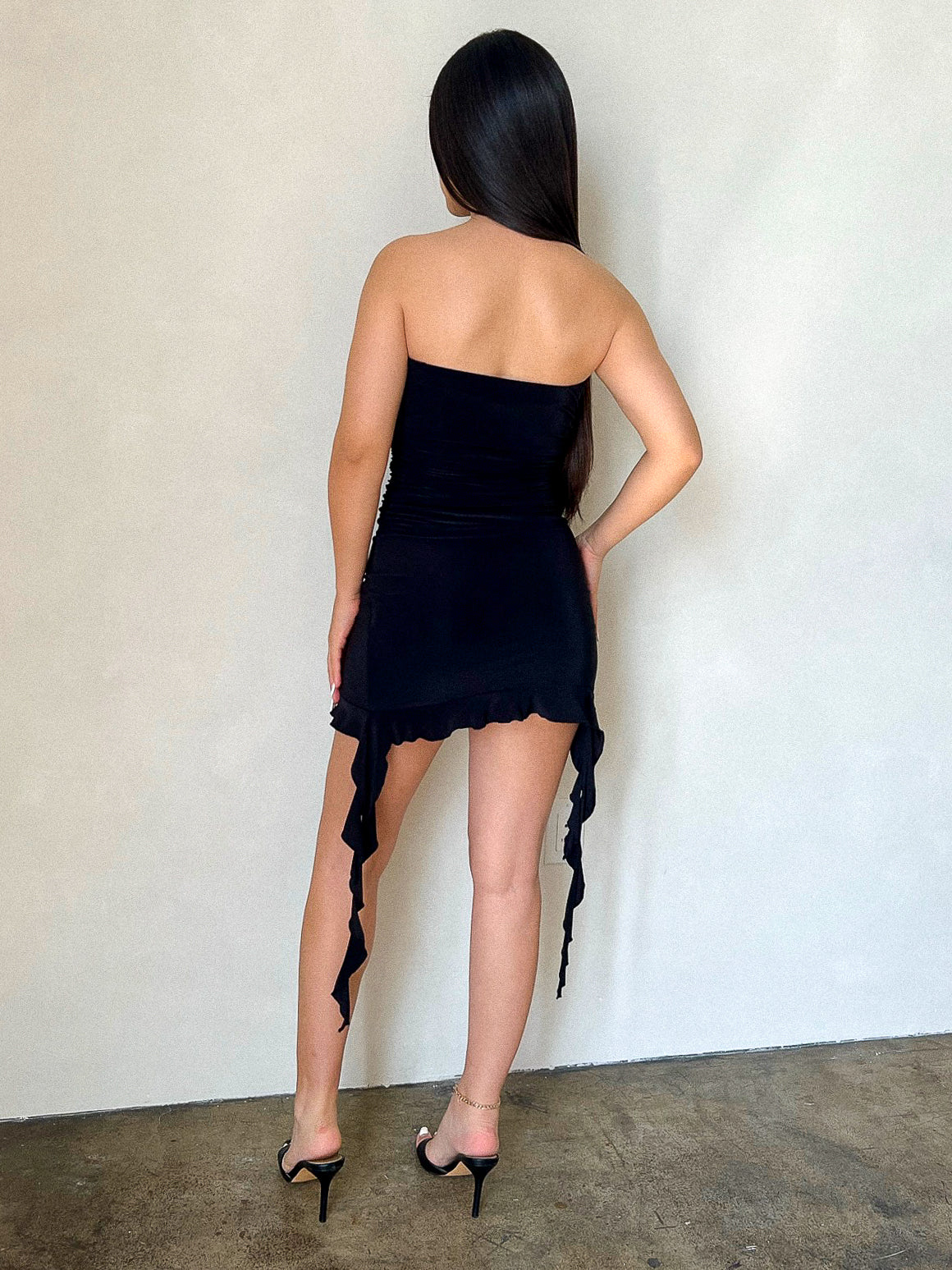 Karina Ruffle Dress (Black)