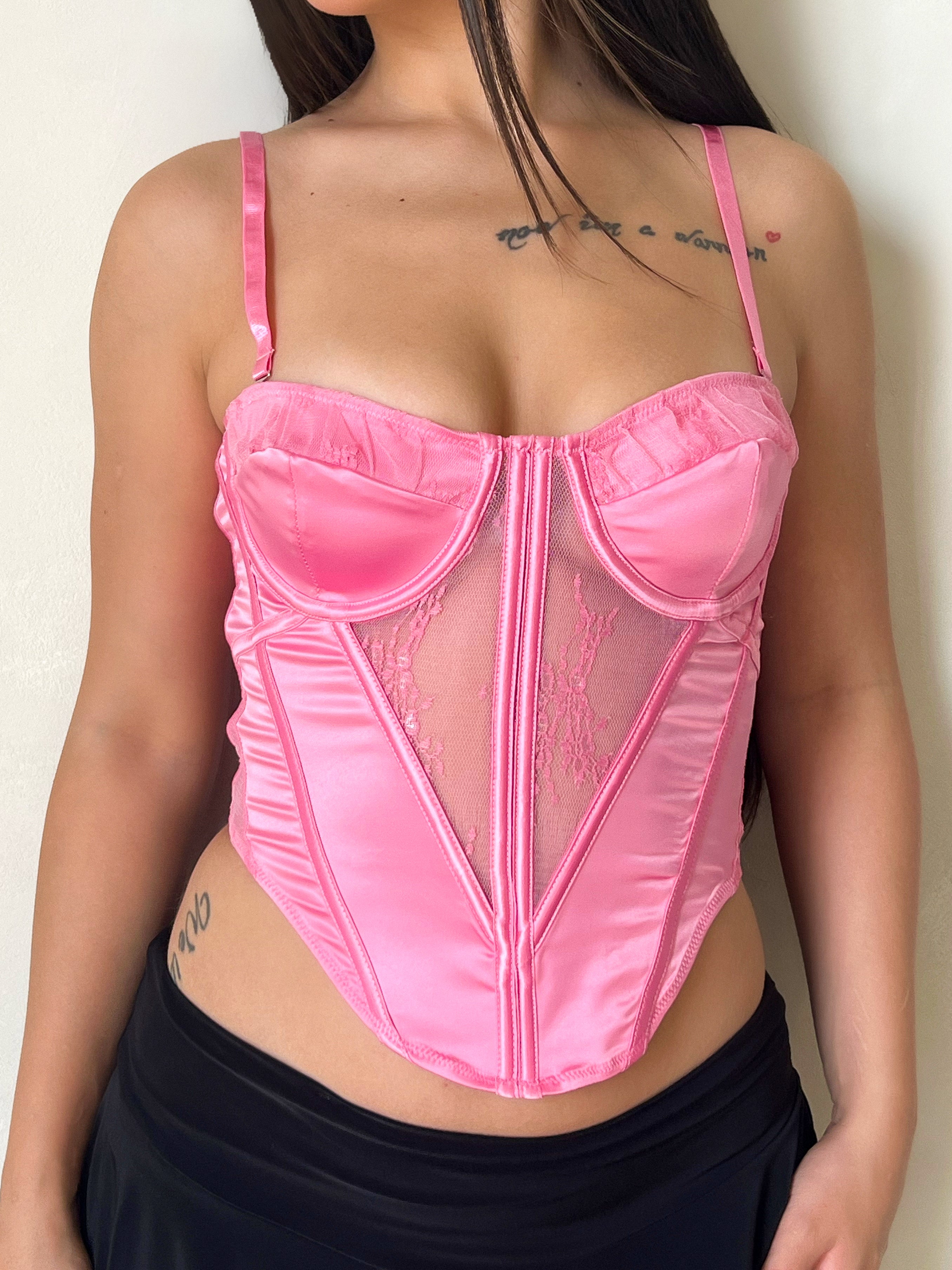 Lizbeth Corset Top (Pink) - Laura's Boutique, Inc