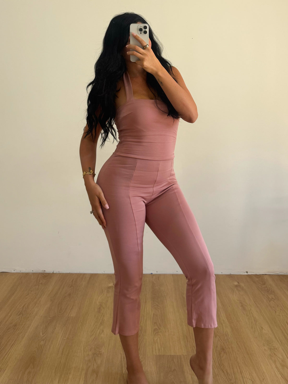 Andrea Halter Jumpsuit (Mauve)