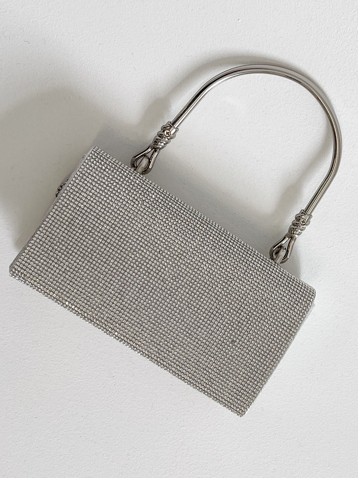 Aylin Rhinestone Hand Bag (Silver)