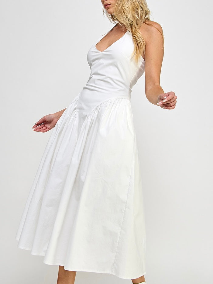 Marlene Halter Maxi Dress (White) - Laura's Boutique, Inc Marlene Halter Maxi Dress (White) - Laura's Boutique, Inc