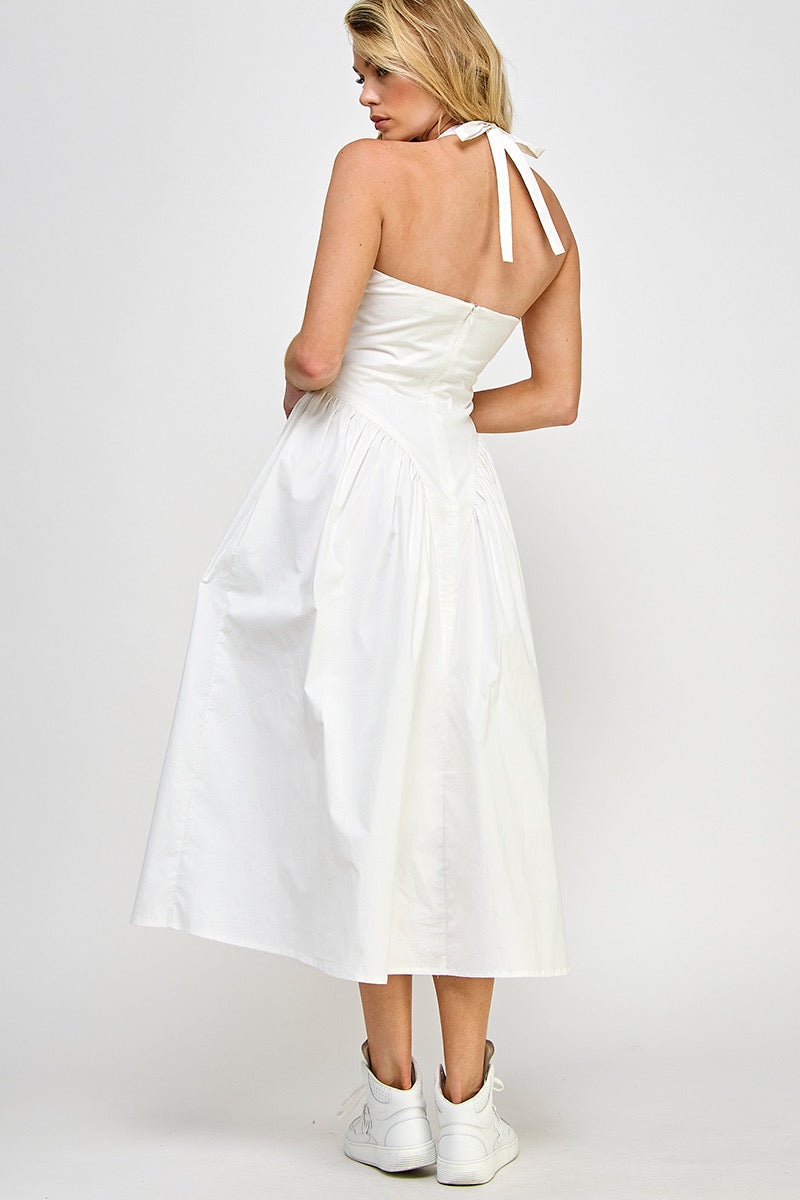 Marlene Halter Maxi Dress (White) - Laura's Boutique, Inc Marlene Halter Maxi Dress (White) - Laura's Boutique, Inc