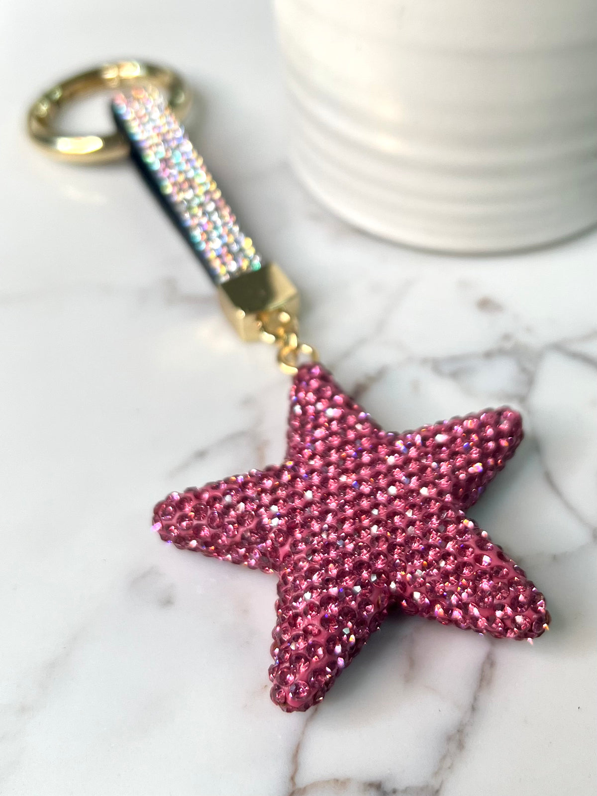 Star Sparkle Keychain (Pink)