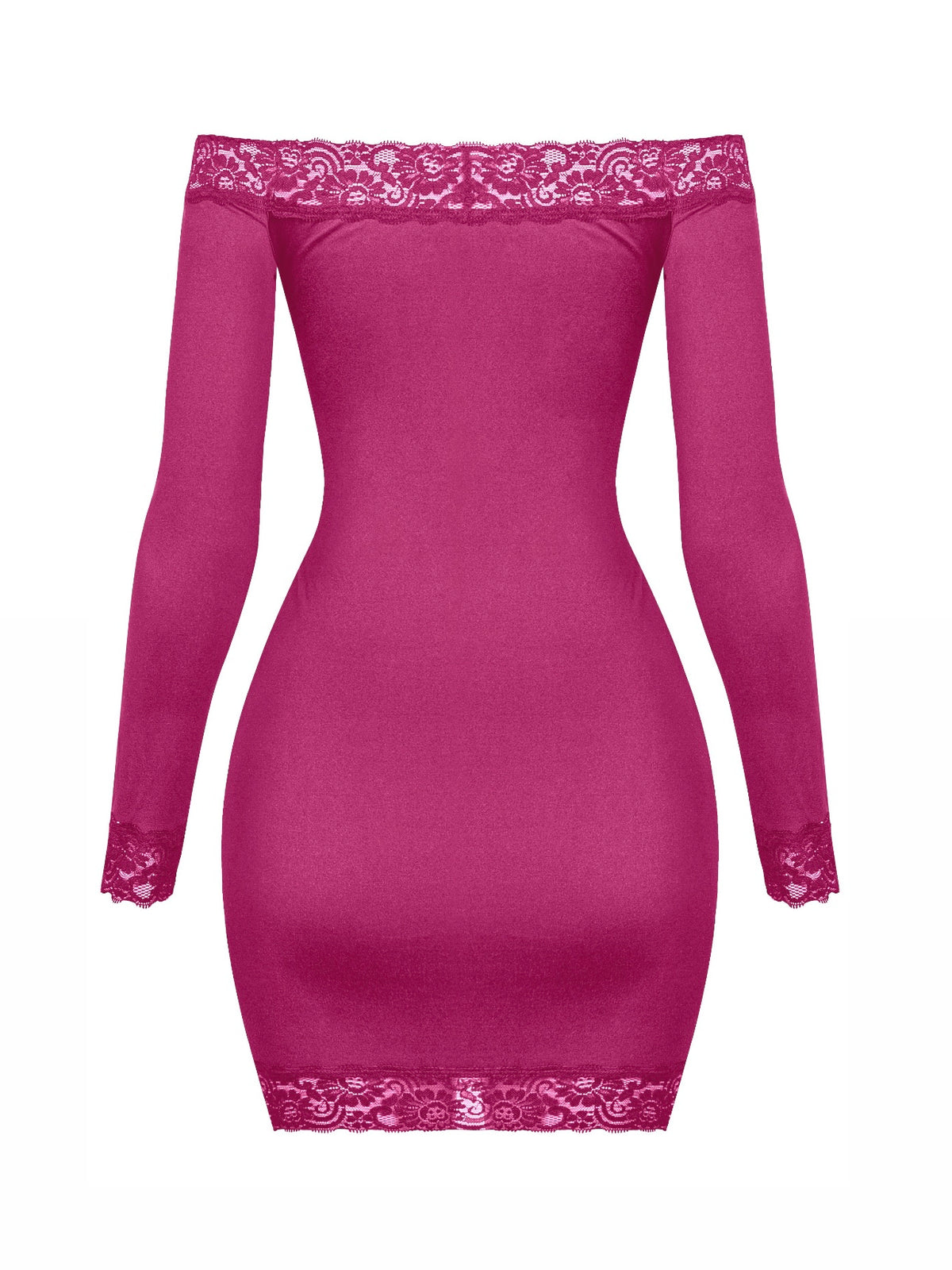 Nicky Lace Trim Dress (Magenta) - Laura's Boutique, Inc Nicky Lace Trim Dress (Magenta) - Laura's Boutique, Inc