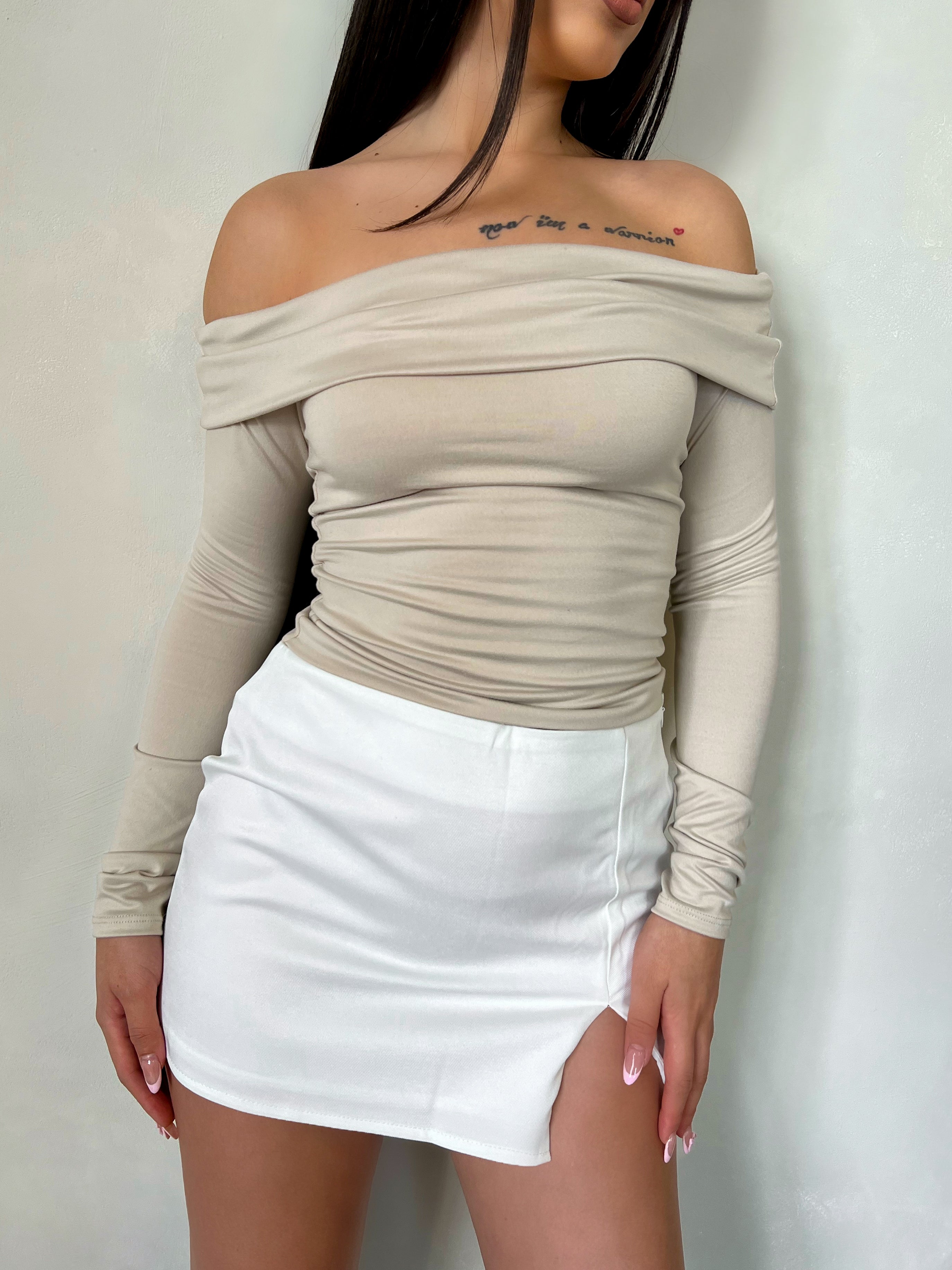 Luna Mini Skirt (White)