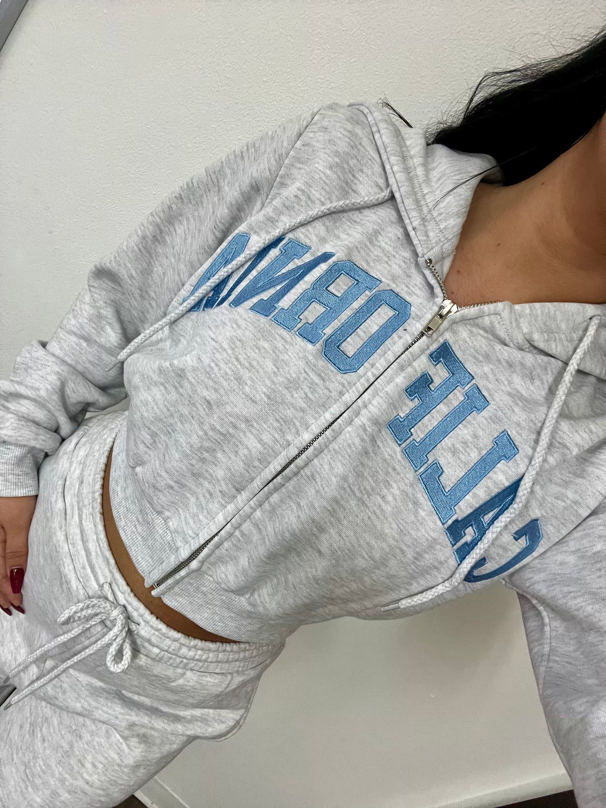 Tania Cali Zip Up Hoodie (Grey)