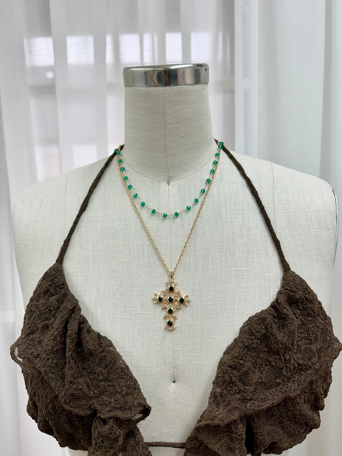 Jade Necklace (Gold/Green)