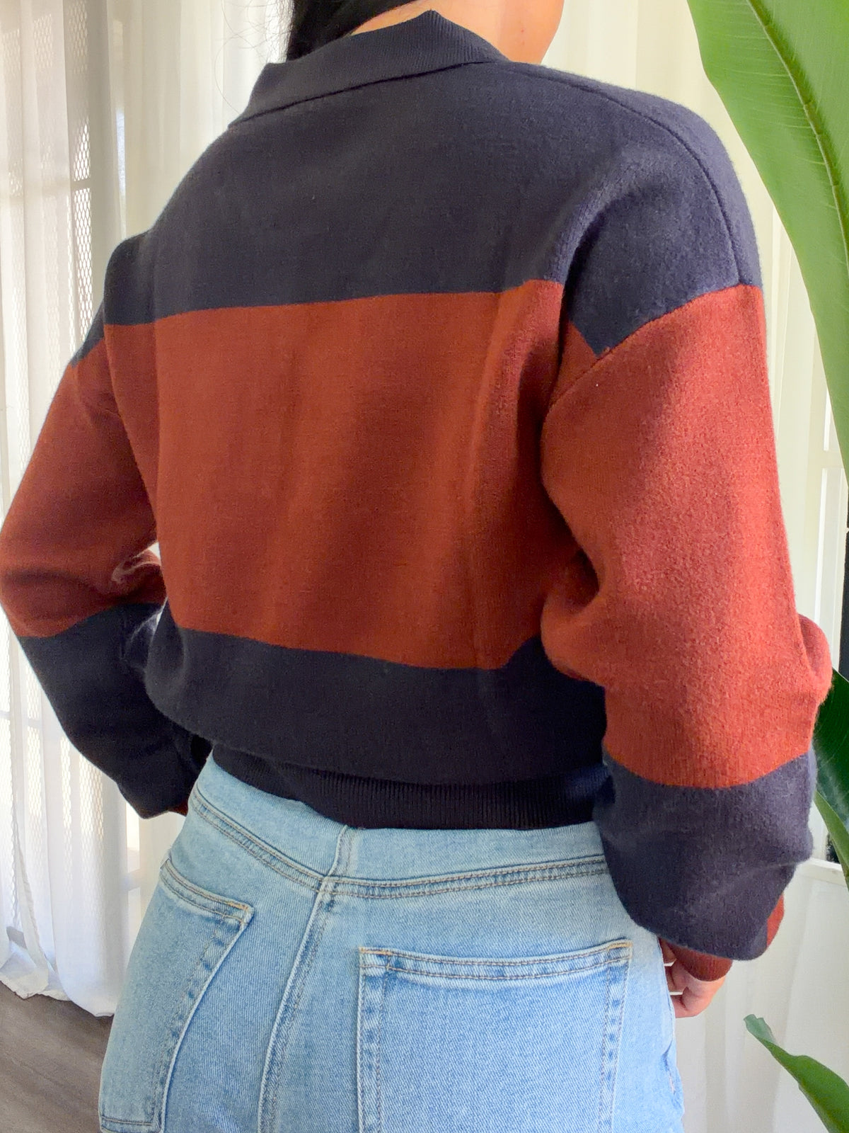 Monica Sweater Top (Navy)