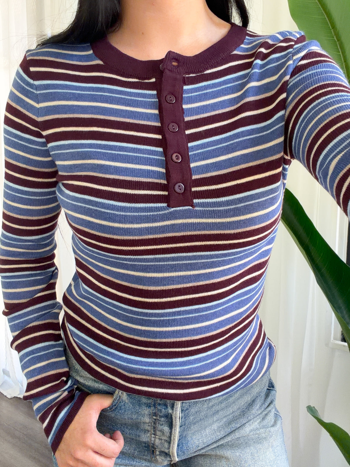 Karina Sweater Top (Blue)