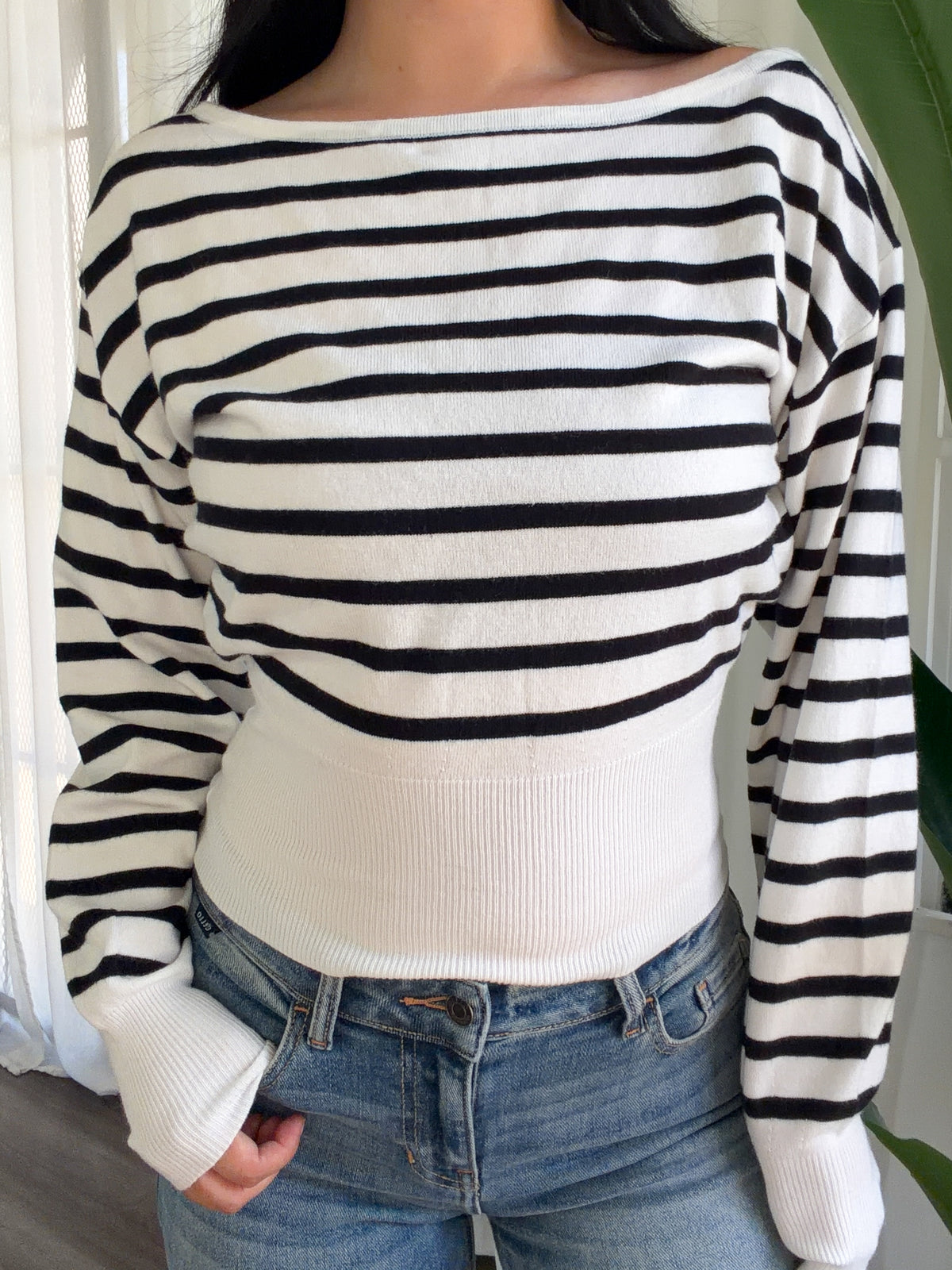 Vanessa Striped Top (Black)