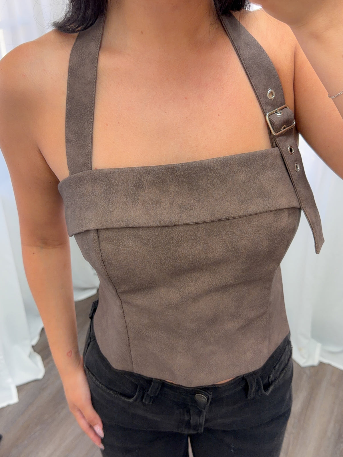 Natalie Halter Top (Mocha)