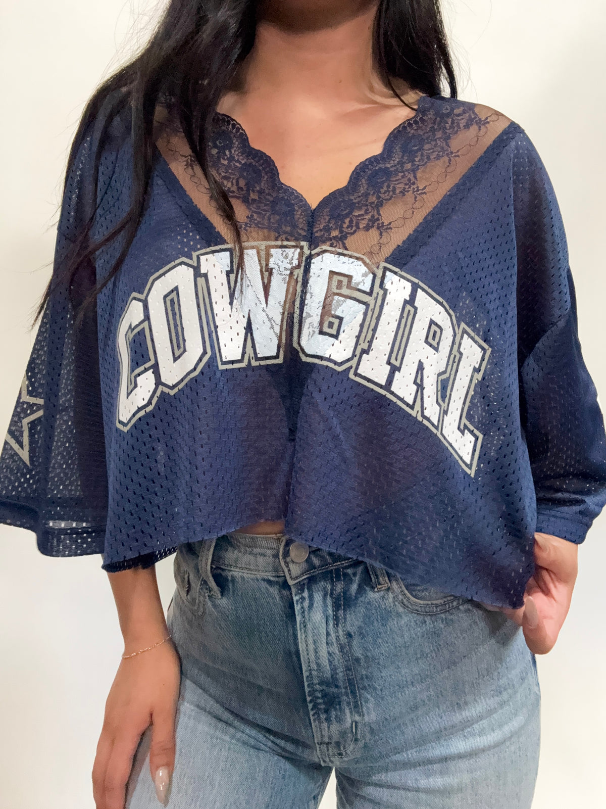 Cowgirl Lace Jersey (Navy)