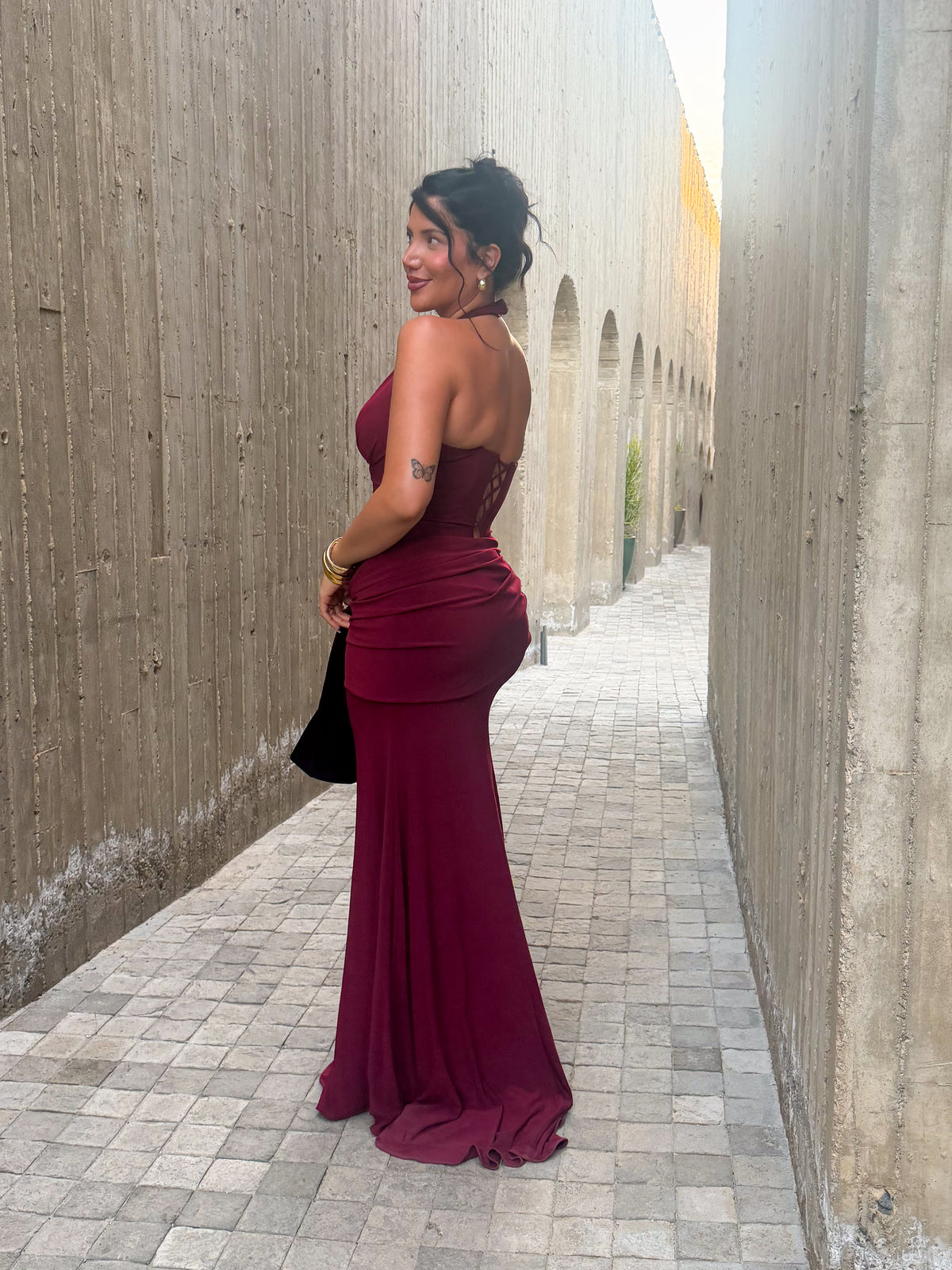 Laura Dress (Wine)